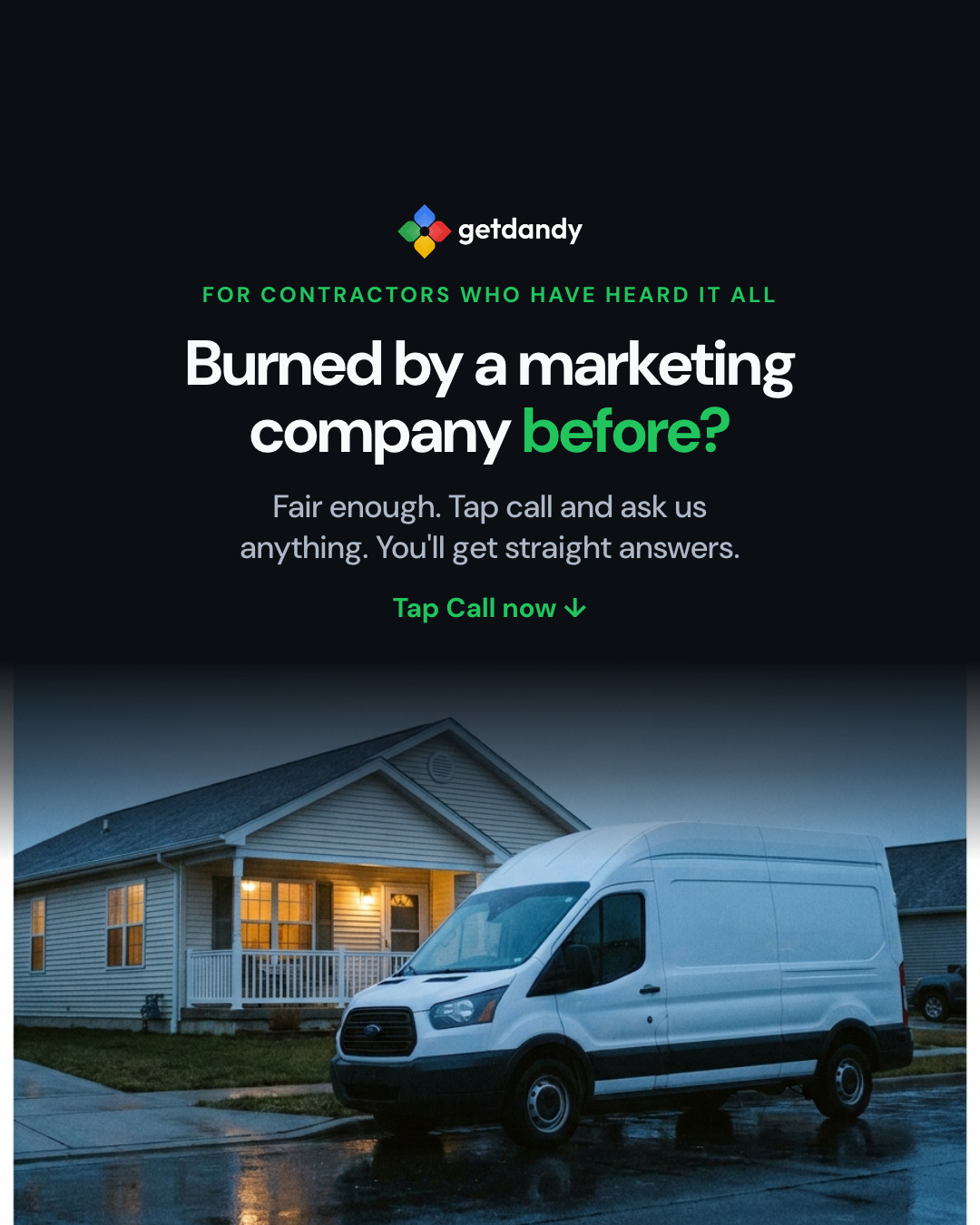 GetDandy Facebook ad: Ask us anything