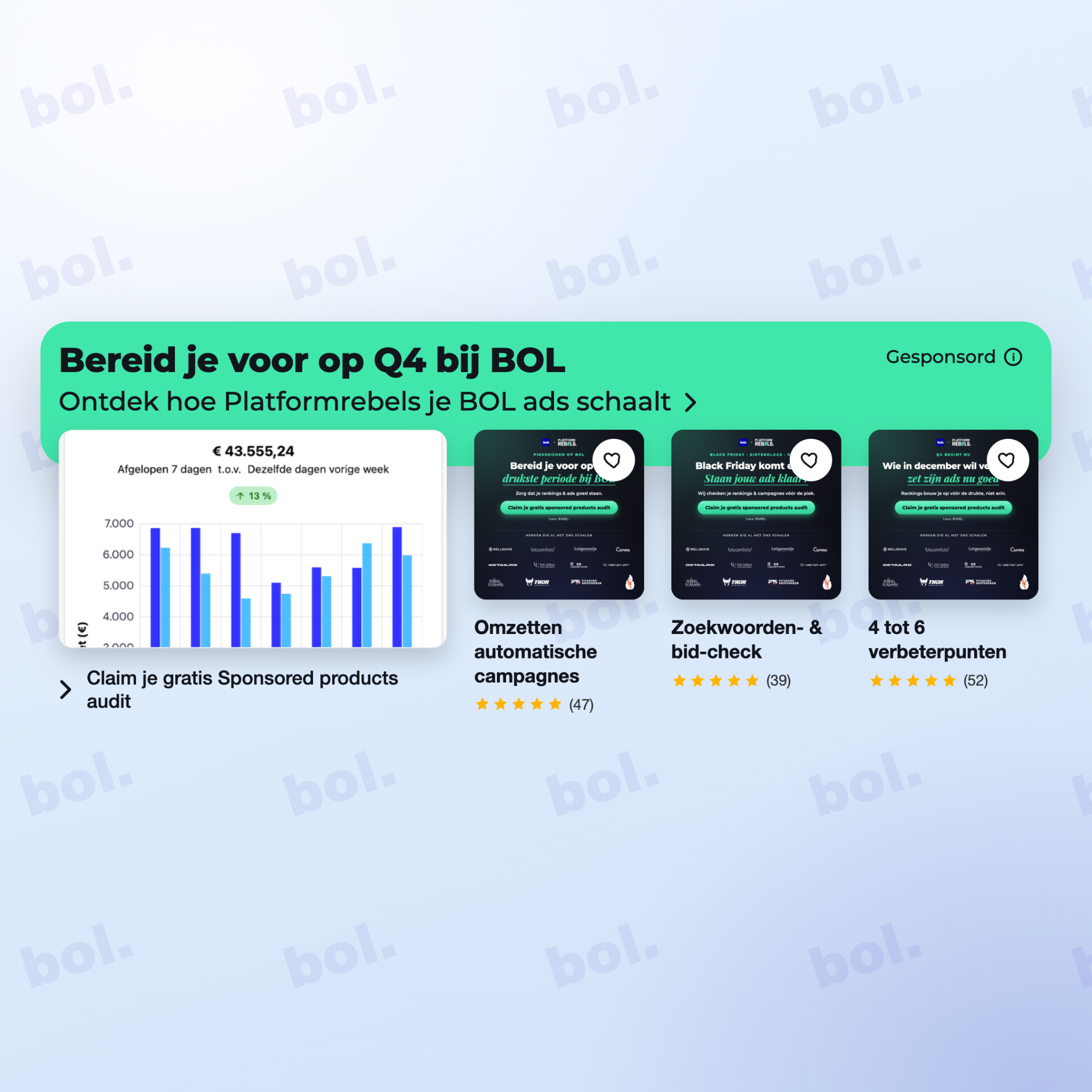 Platformrebels Facebook ad: Gratis bol.com ads audit | Schaal naar €100k+