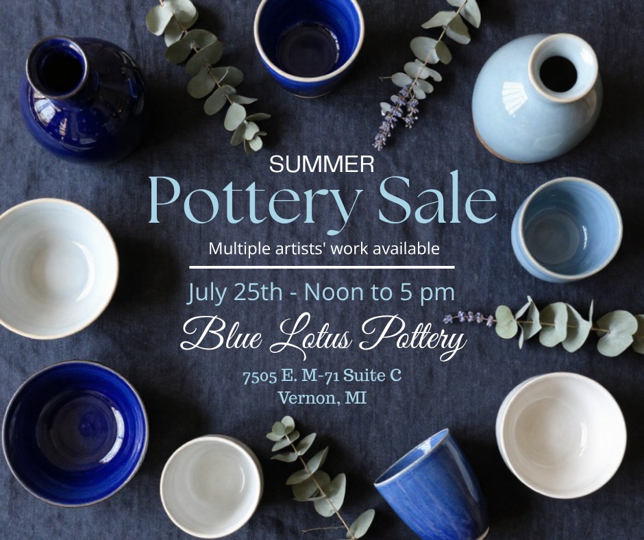 Blue Lotus Pottery Facebook ad: Christmas in July is coming to The Blue…