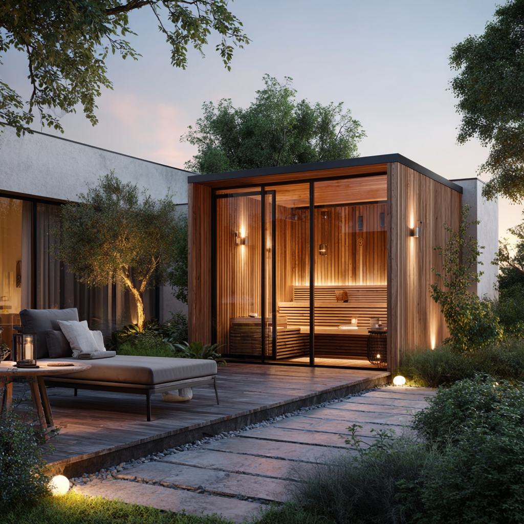 We Build Saunas Facebook ad: Transform your space into a personal wellness retreat…