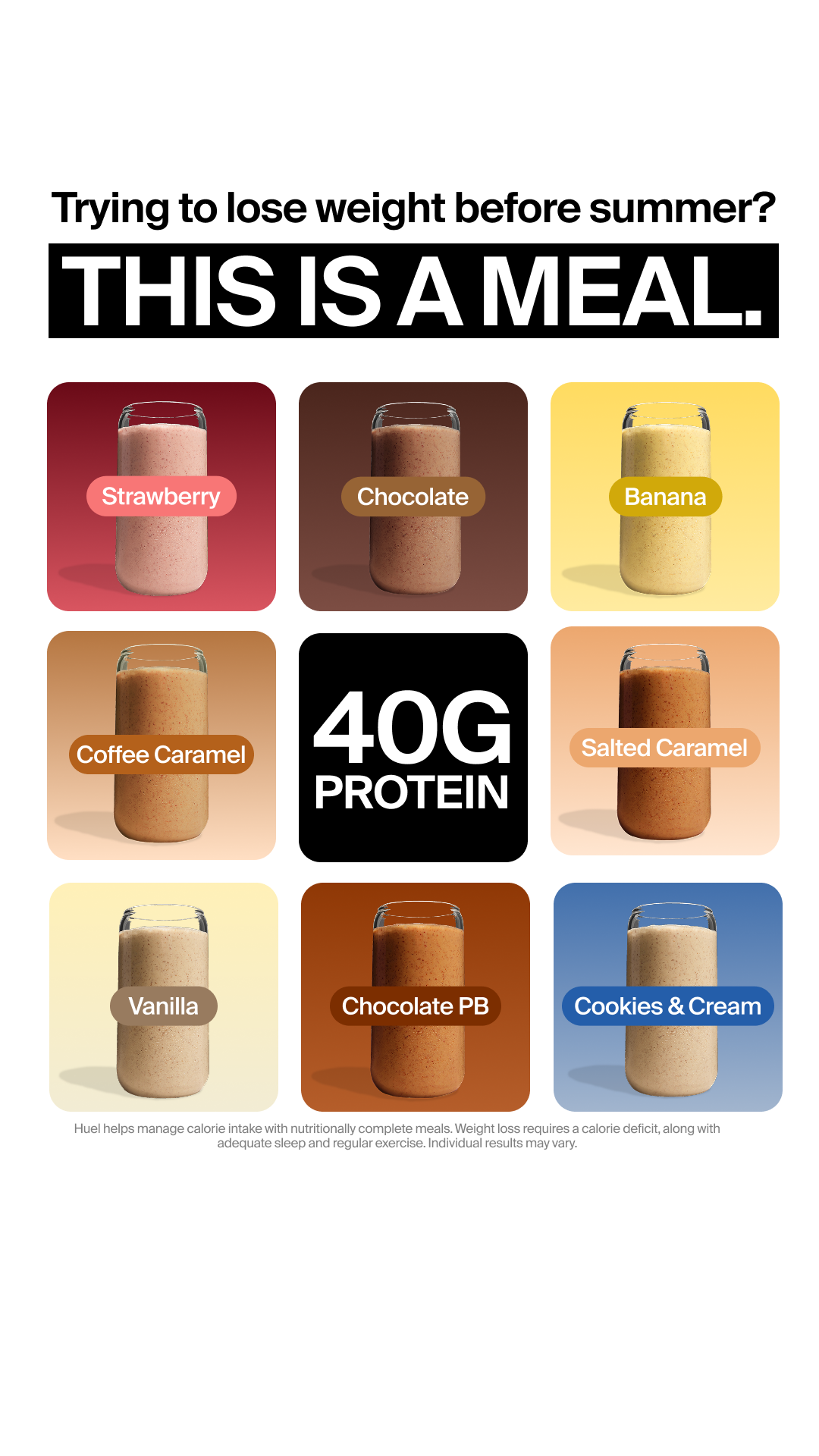 Huel Facebook ad