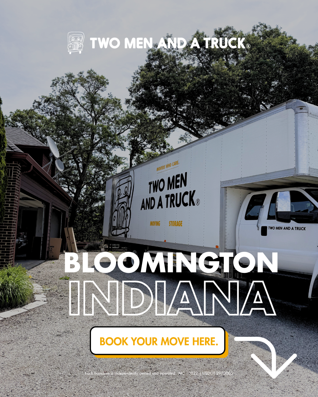 Two Men And A Truck - Bloomington, IN Facebook ad: Get Your Free Estimate