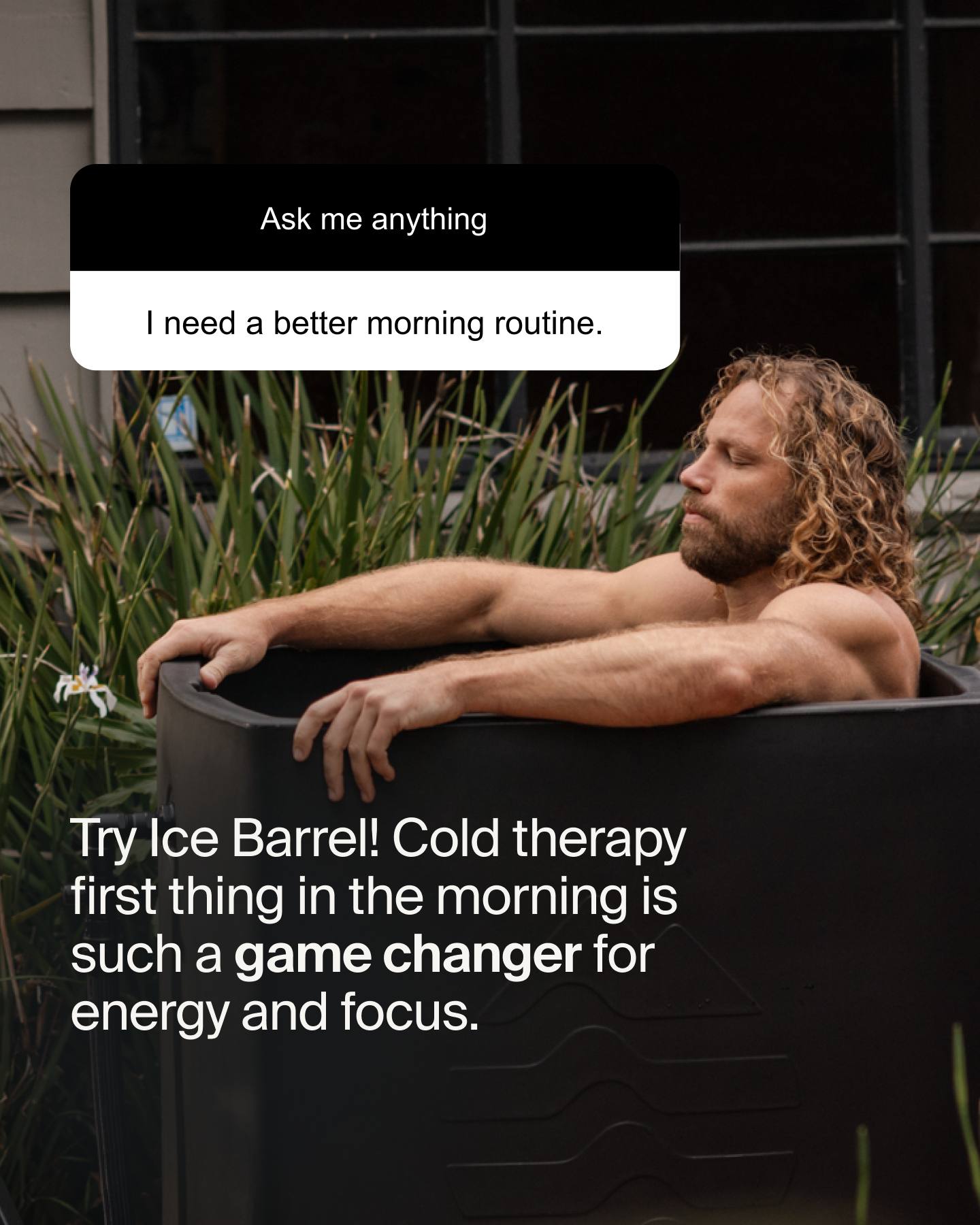 Ice Barrel Facebook ad: A Better Morning Starts Here
