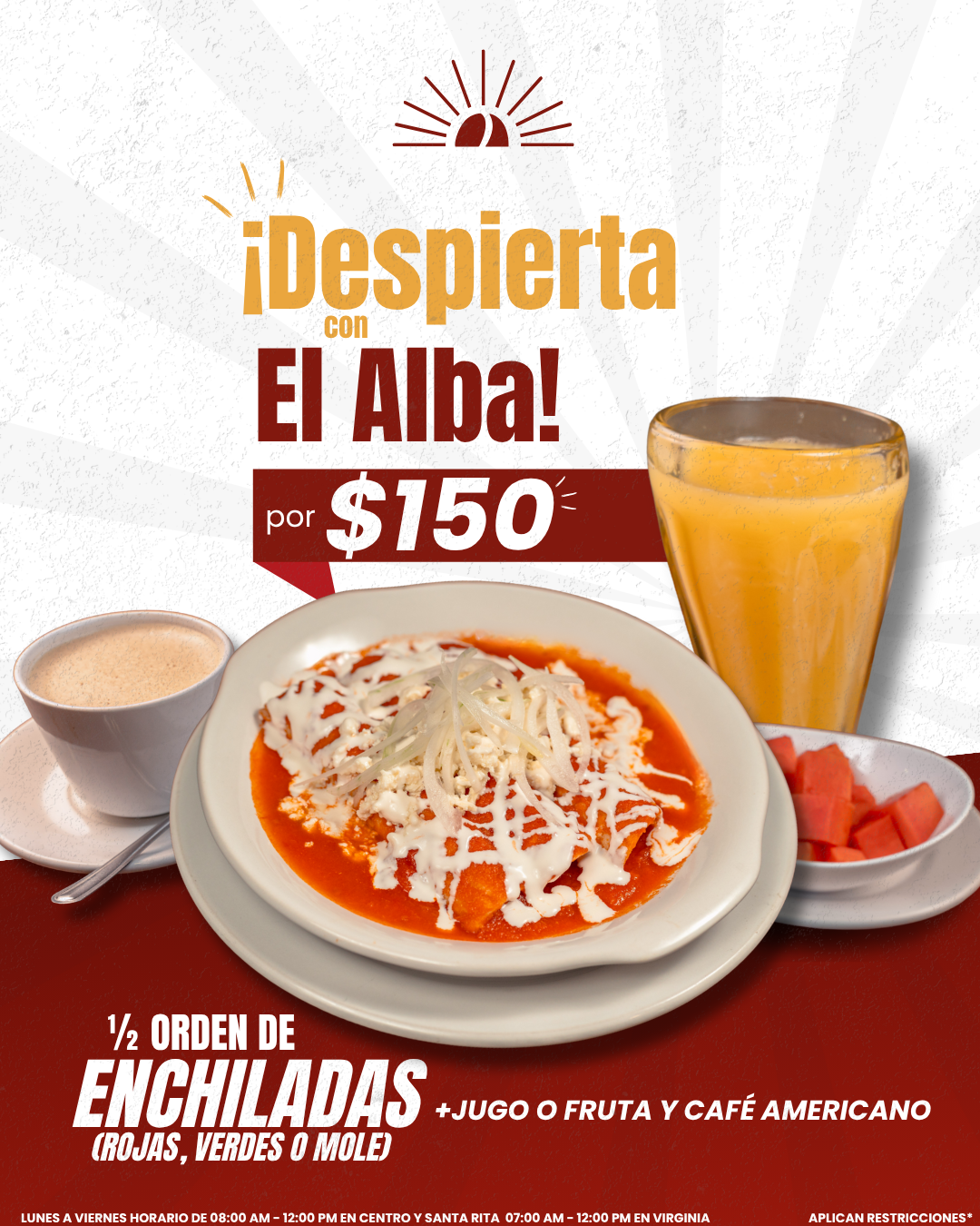 Cafe El Alba Facebook ad: Tus mañanas con El Alba