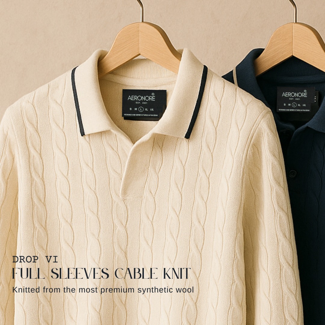 Aeronore Facebook ad: Premium Polo Knitwear