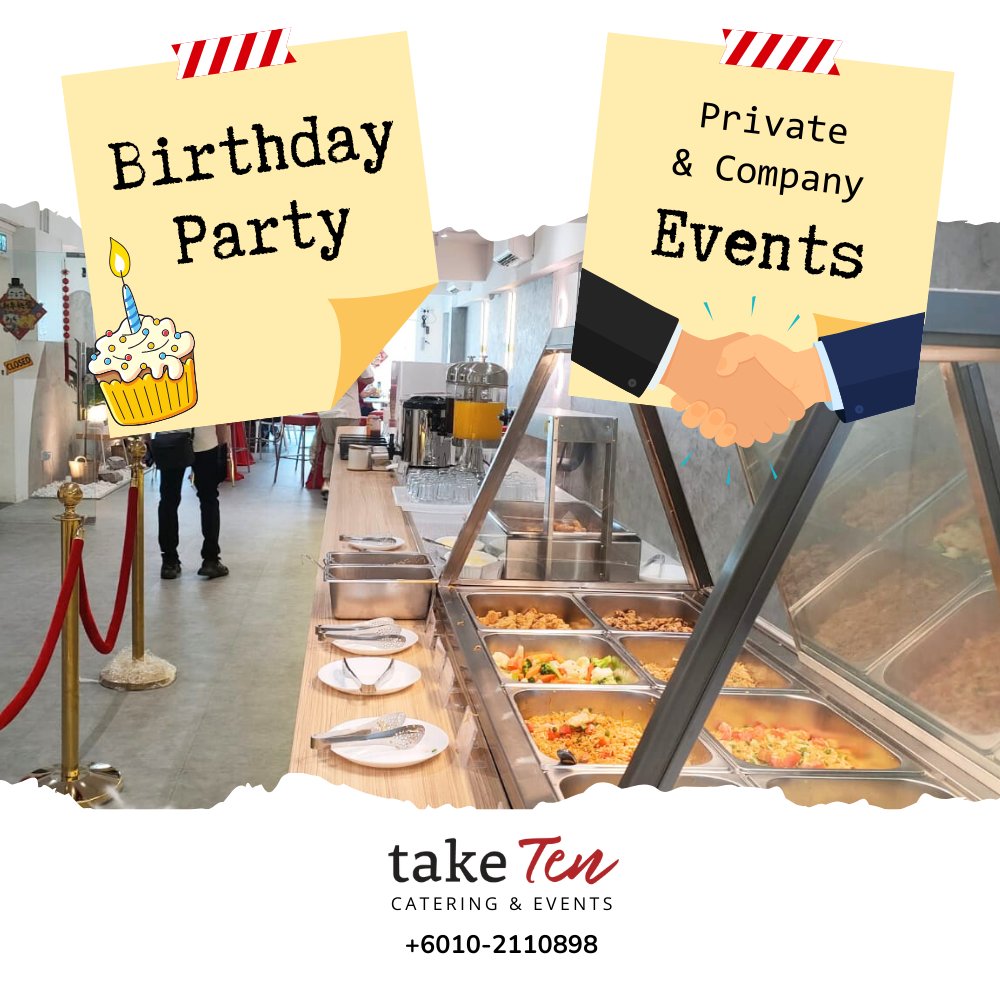 Take Ten Cafe Facebook ad: Birthday Party • Company / Private Event