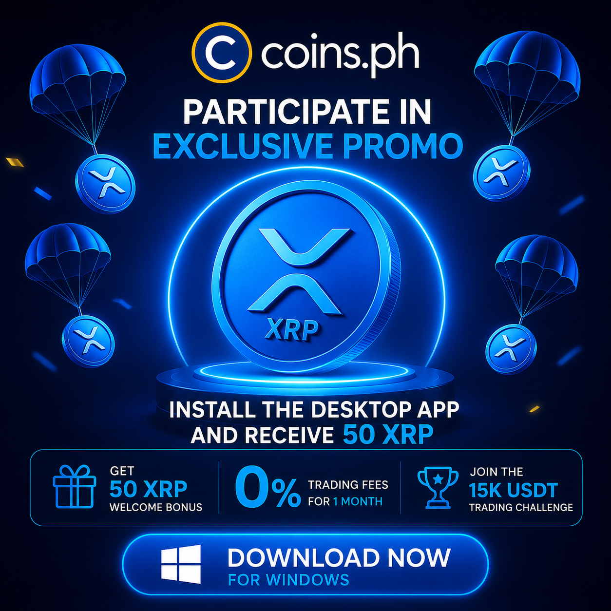 Business Community Facebook ad: Claim Up to 50 XRP