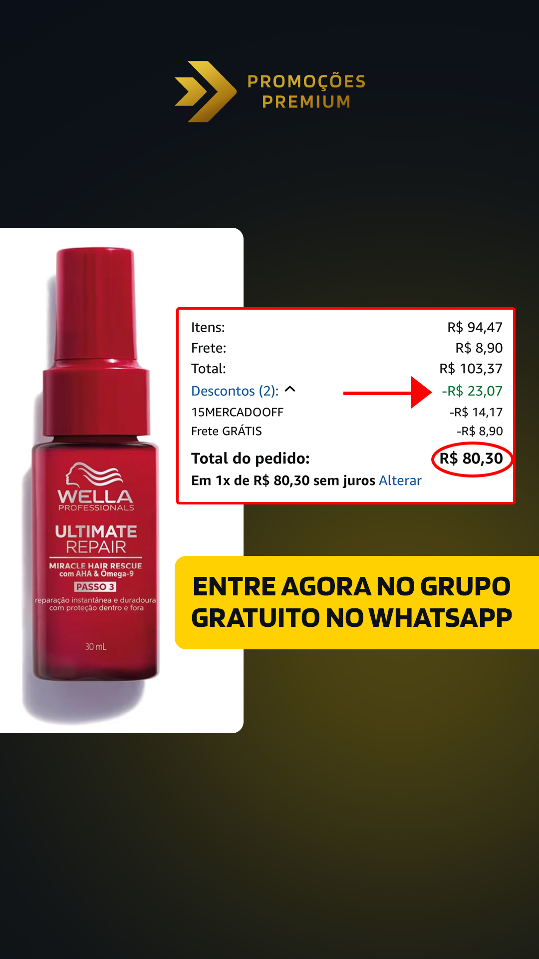 Promoções Premium Facebook ad