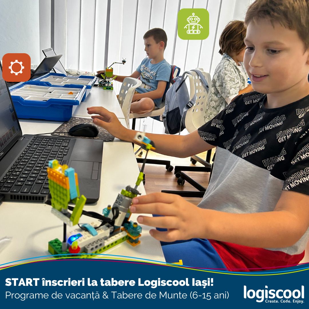 Logiscool Iași Facebook ad: Descoperă programele de vară Logiscool Iași!