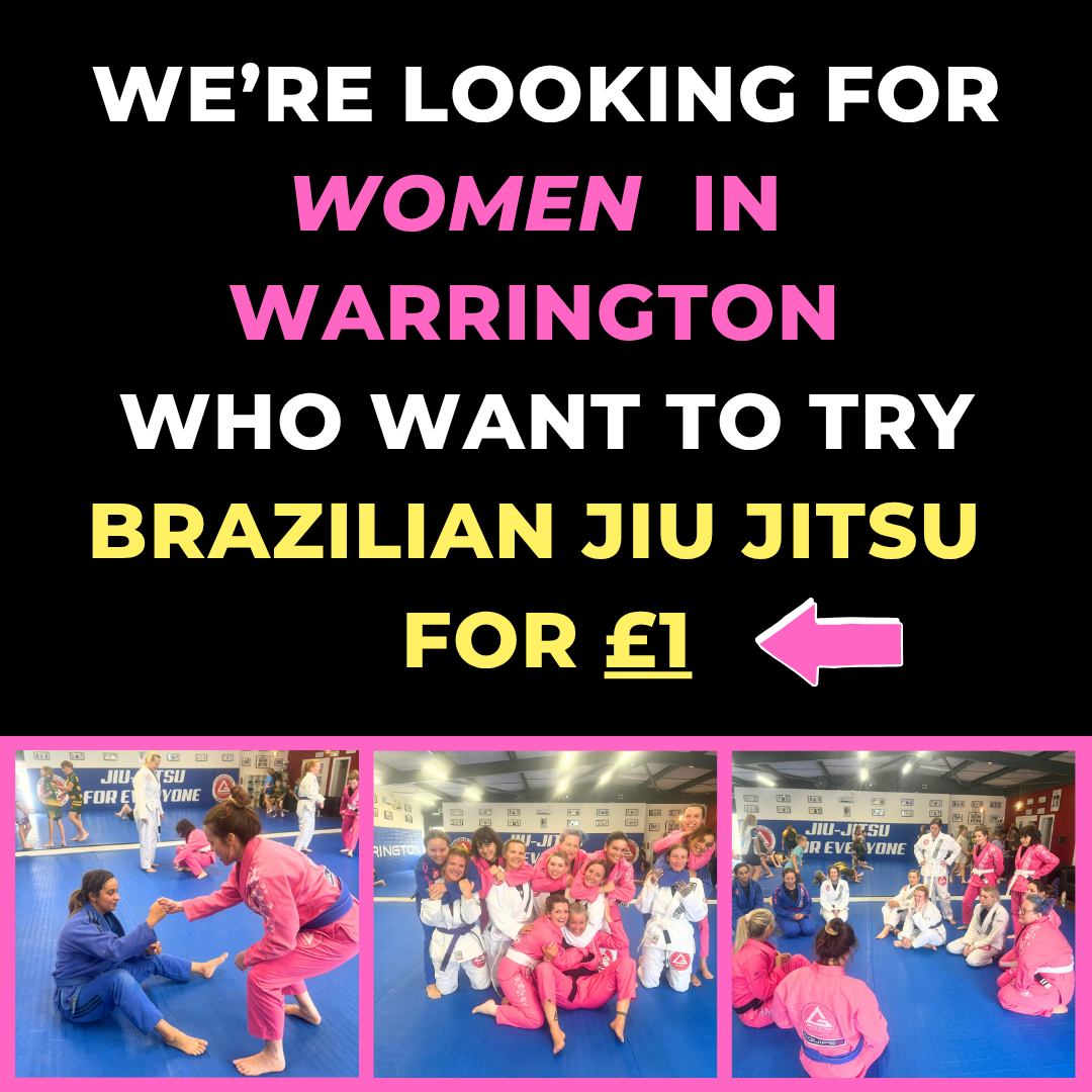 Gracie Barra Warrington Brazilian Jiu-Jitsu & Self Defence Facebook ad: Master BJJ in Warrington for £1!