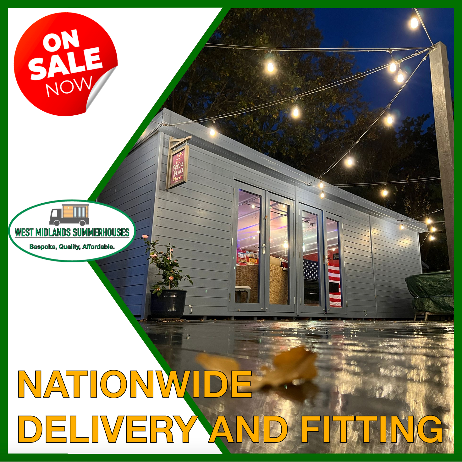 West Midlands Summerhouses Facebook ad: Embrace Summer Vibes!