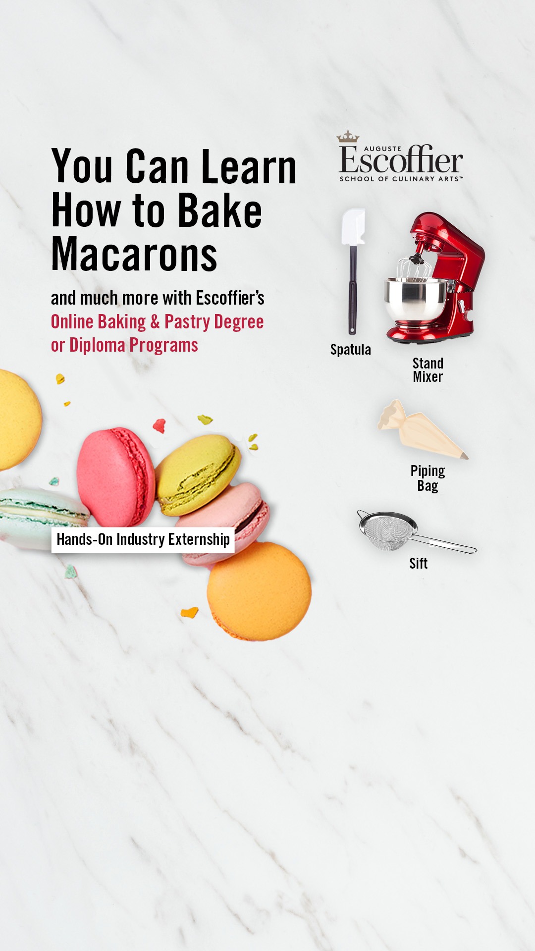 Auguste Escoffier School of Culinary Arts Facebook ad