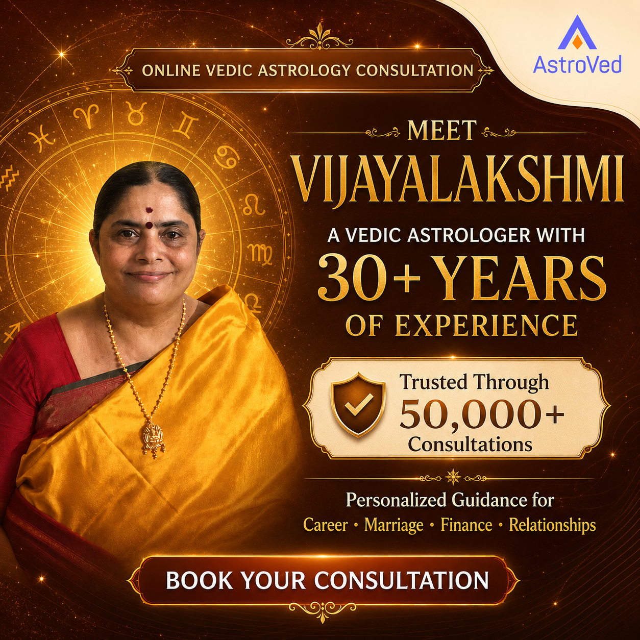 AstroVed Facebook ad: Book Your Consultation Today