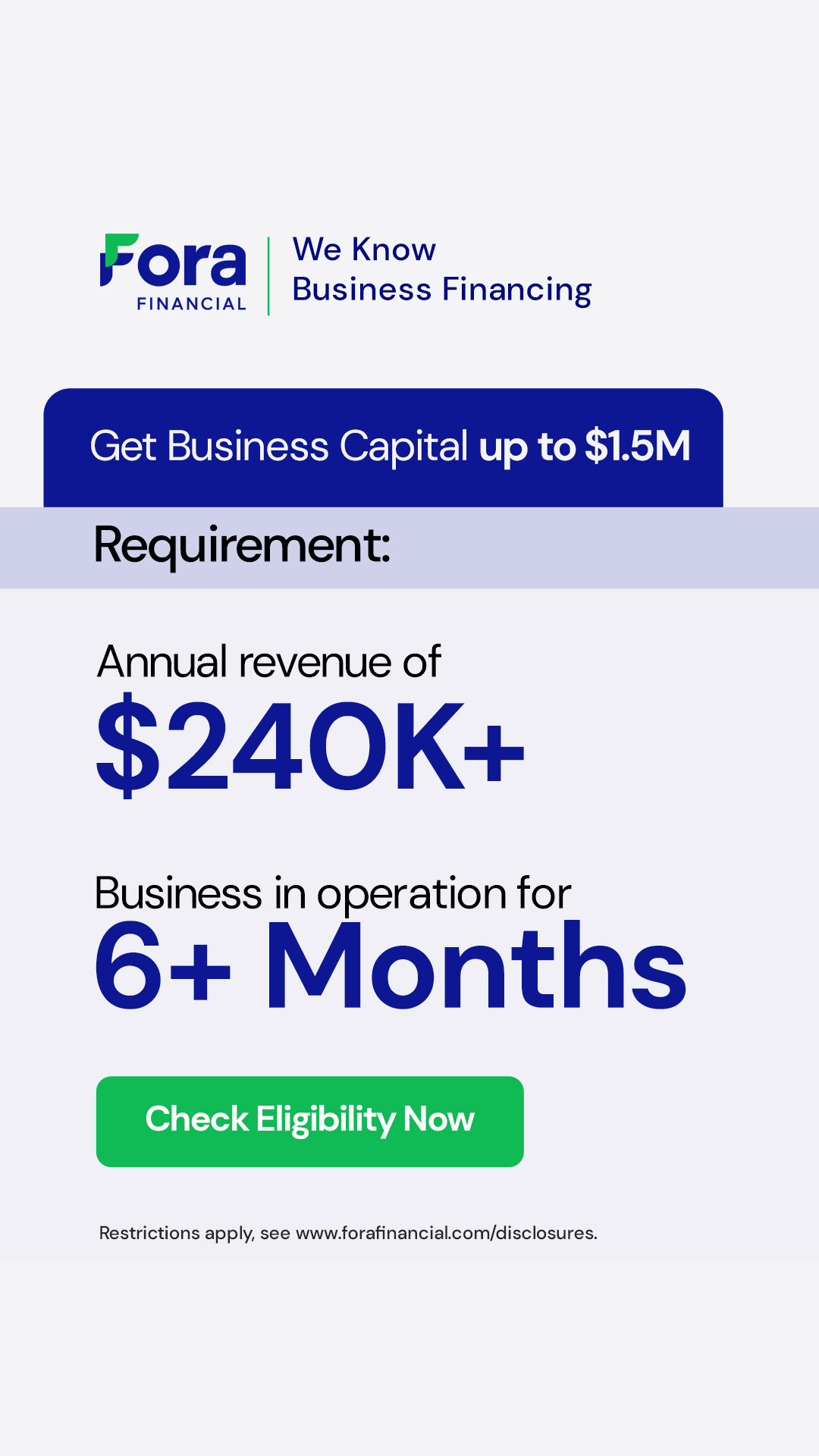 Fora Financial Facebook ad
