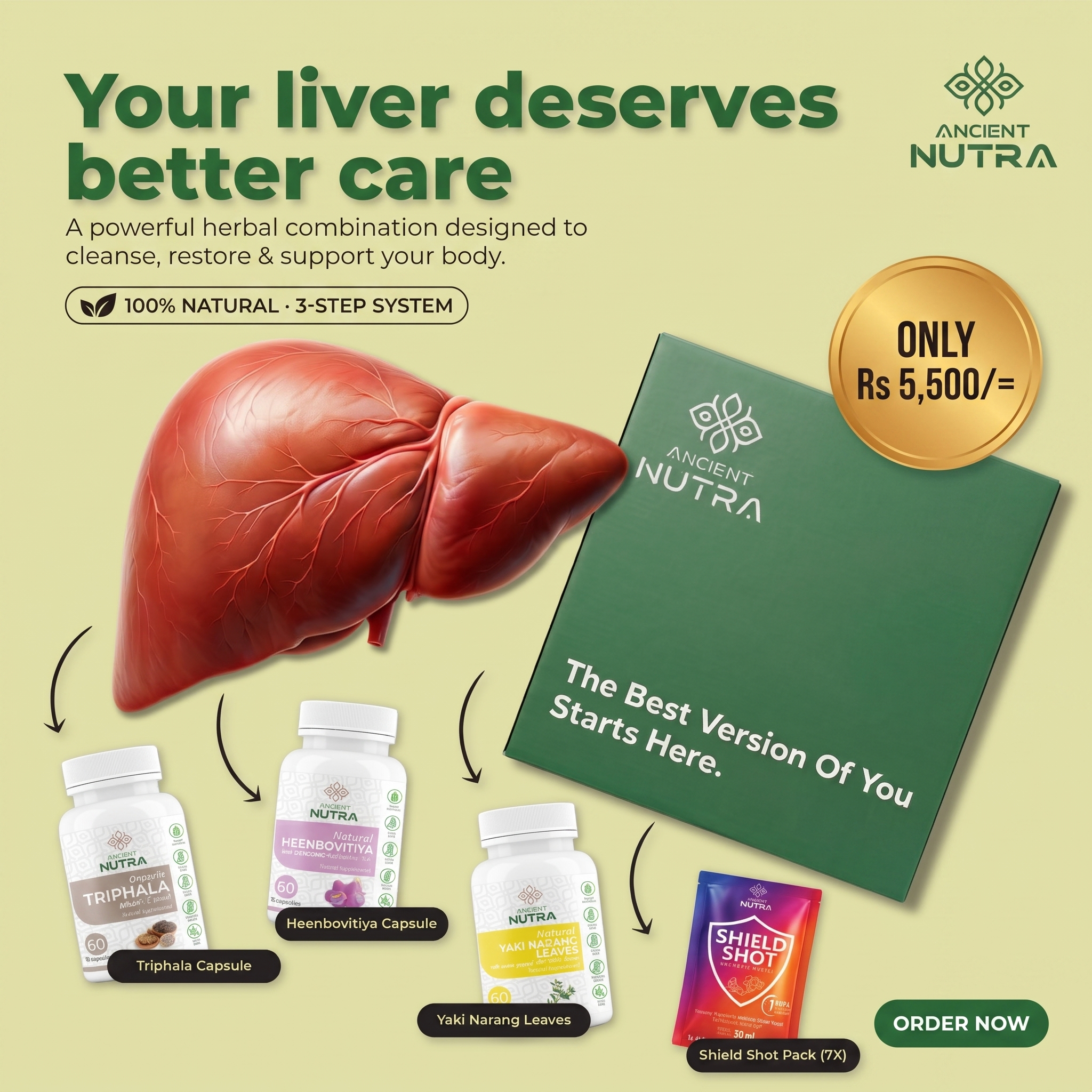 Ancient Nutra Facebook ad: Your liver works hard every day-give it the care it truly…