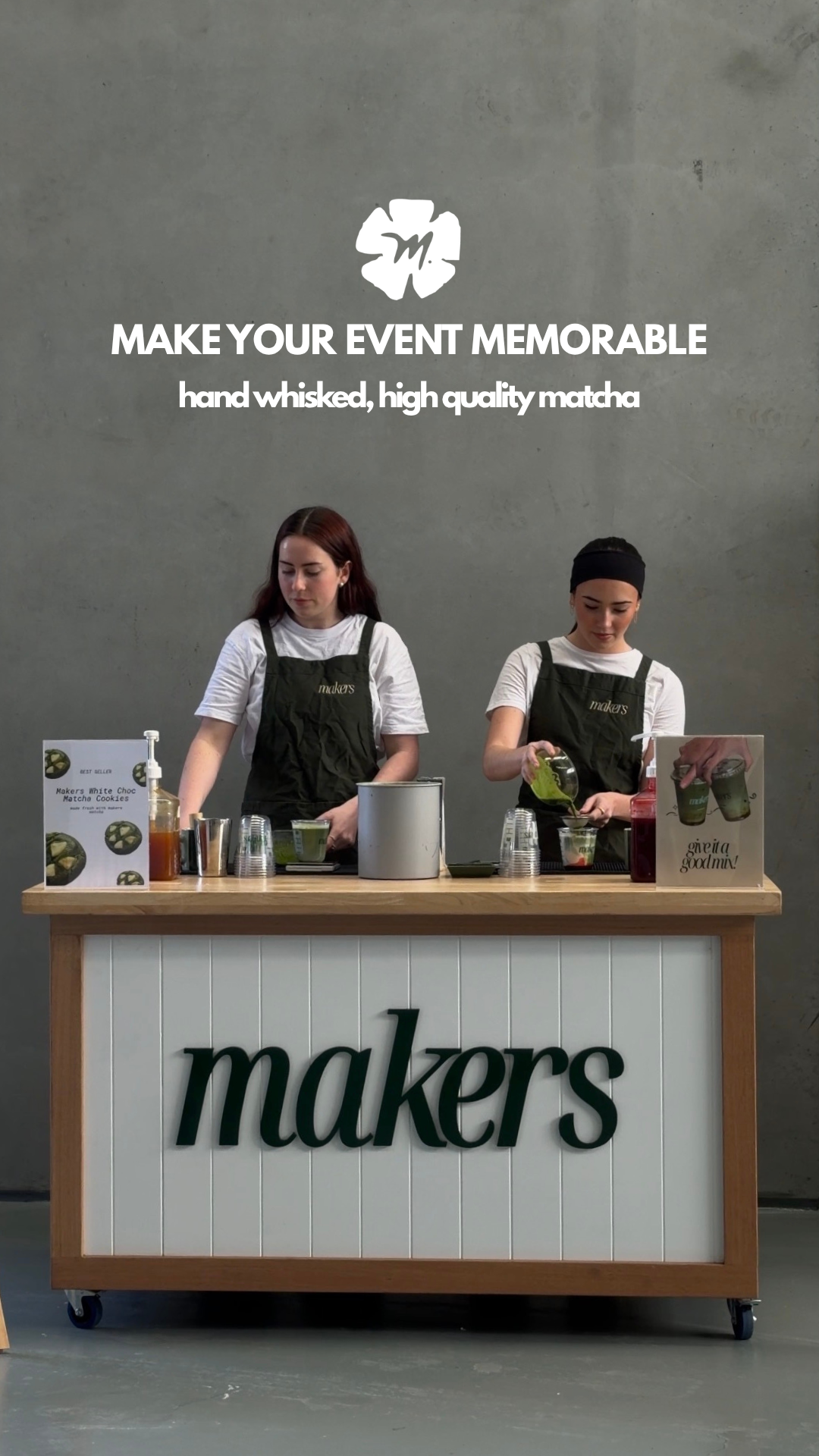 Makers Daily Facebook ad: MATCHA AT YOUR EVENT
