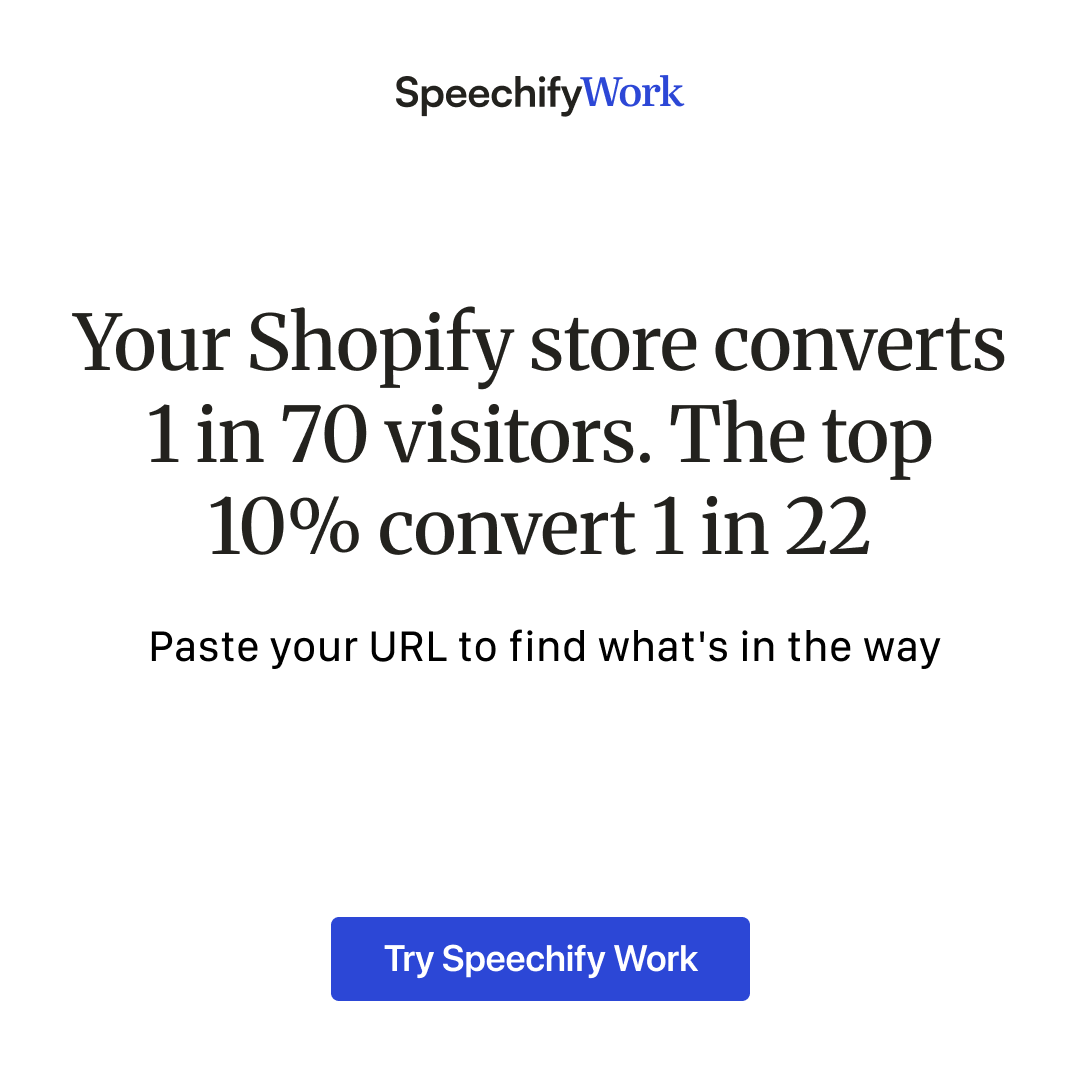 Speechify Work Facebook ad
