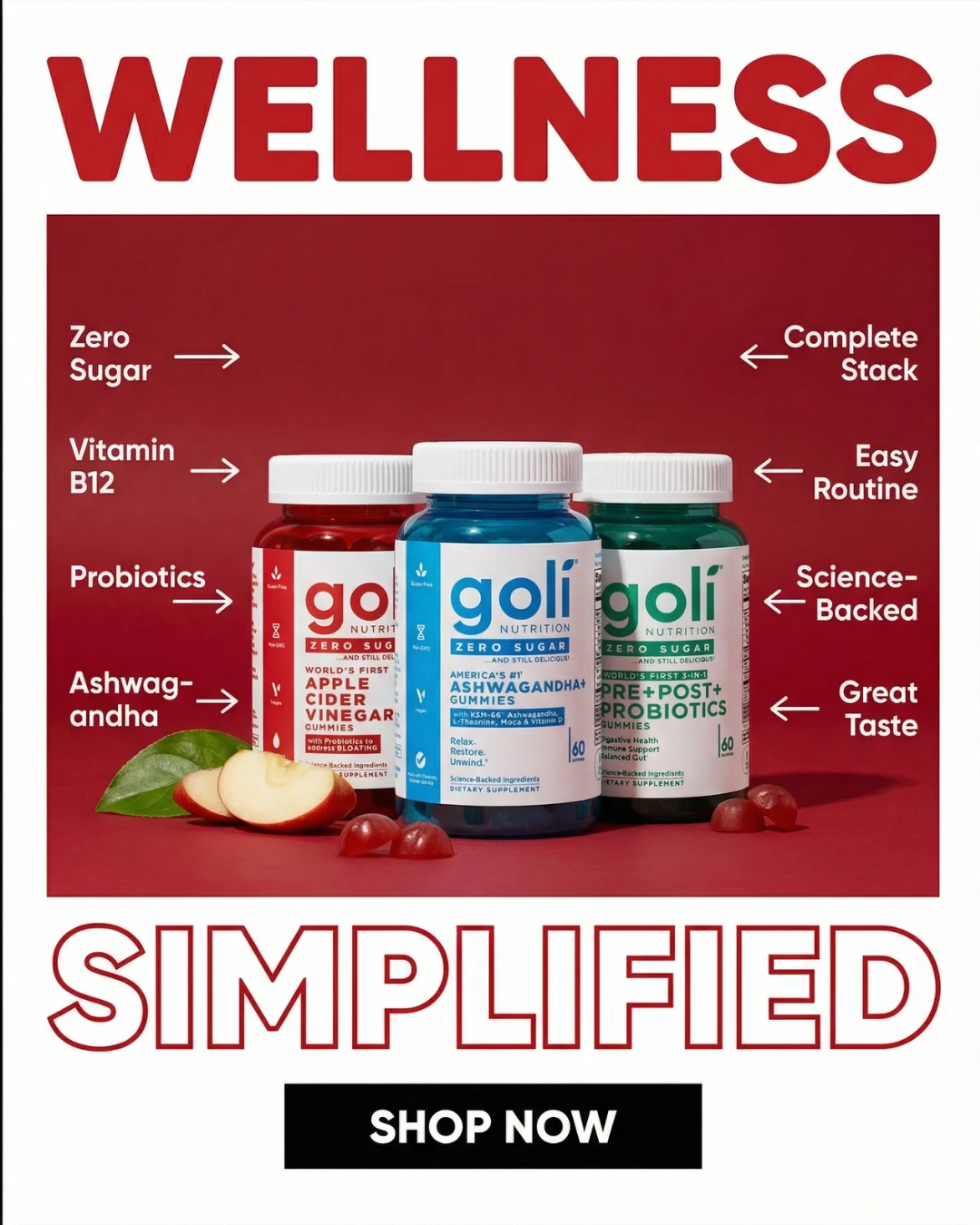 Goli Facebook ad: CODE: NEWYOU2026 - 60% OFF! Buy a Bundle Now! Free Shipping