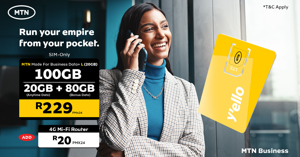 MTN Business South Africa Facebook ad from May 21, 2026
