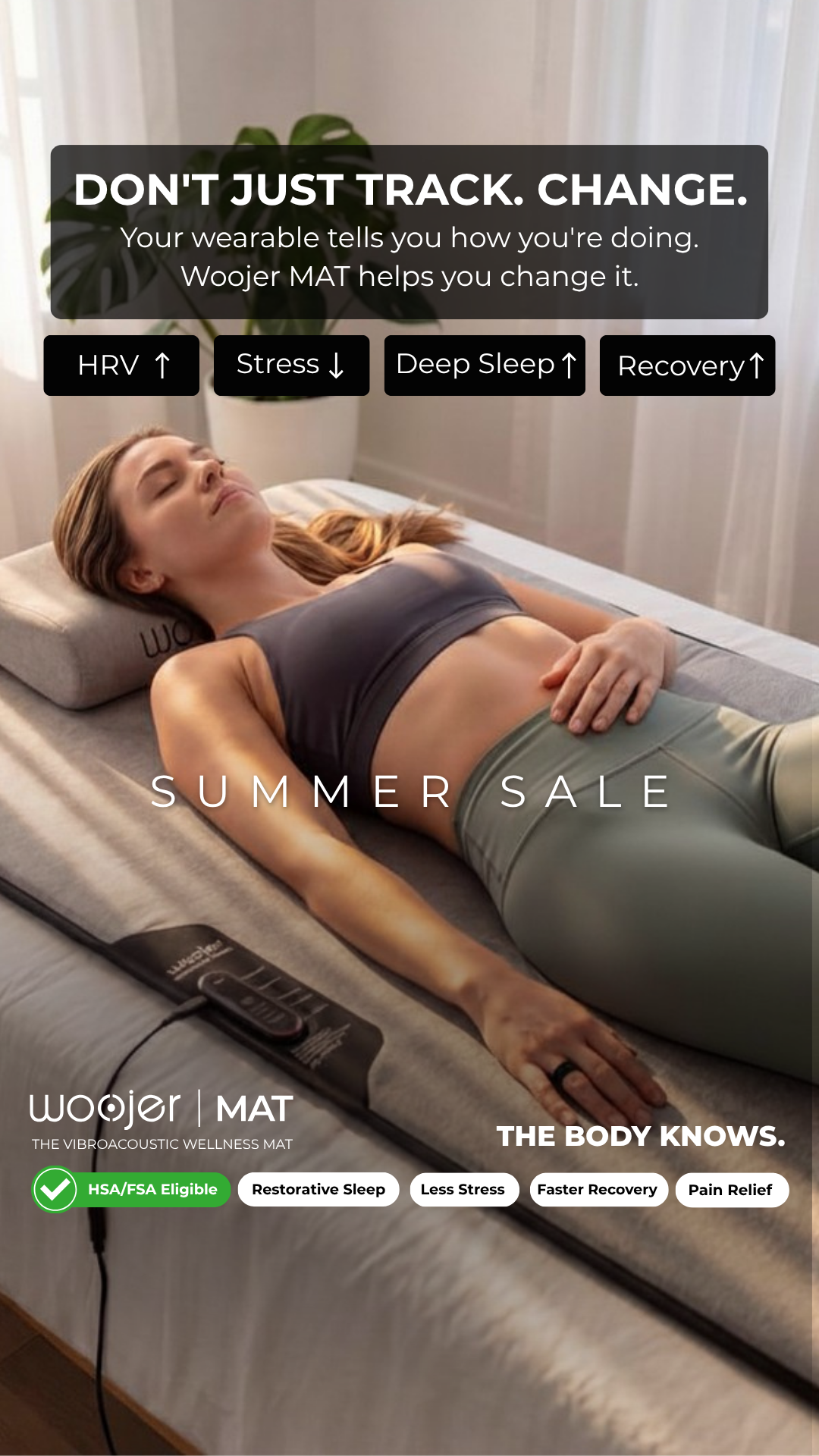 Woojer Facebook ad: Upgrade every session