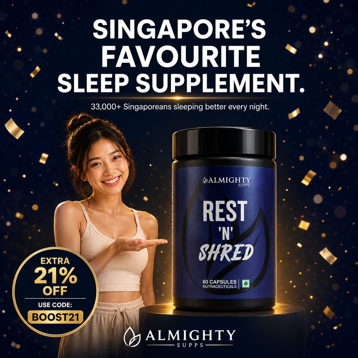 Almighty Supps Facebook ad