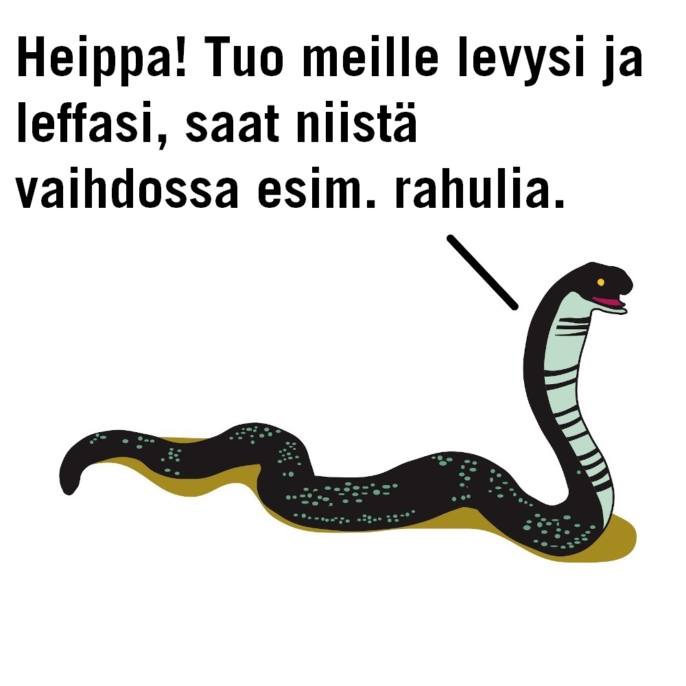 Levykauppa Äx Facebook ad: Ostamme käytetyt levysi ja leffasi!