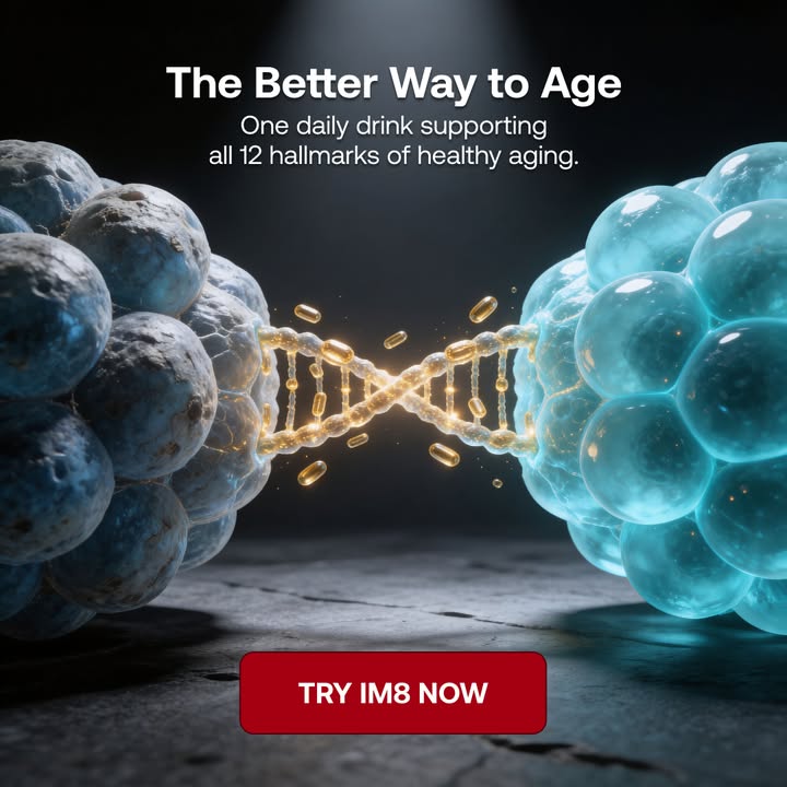 IM8 Global Facebook ad: Longevity Starts at the Cellular Level