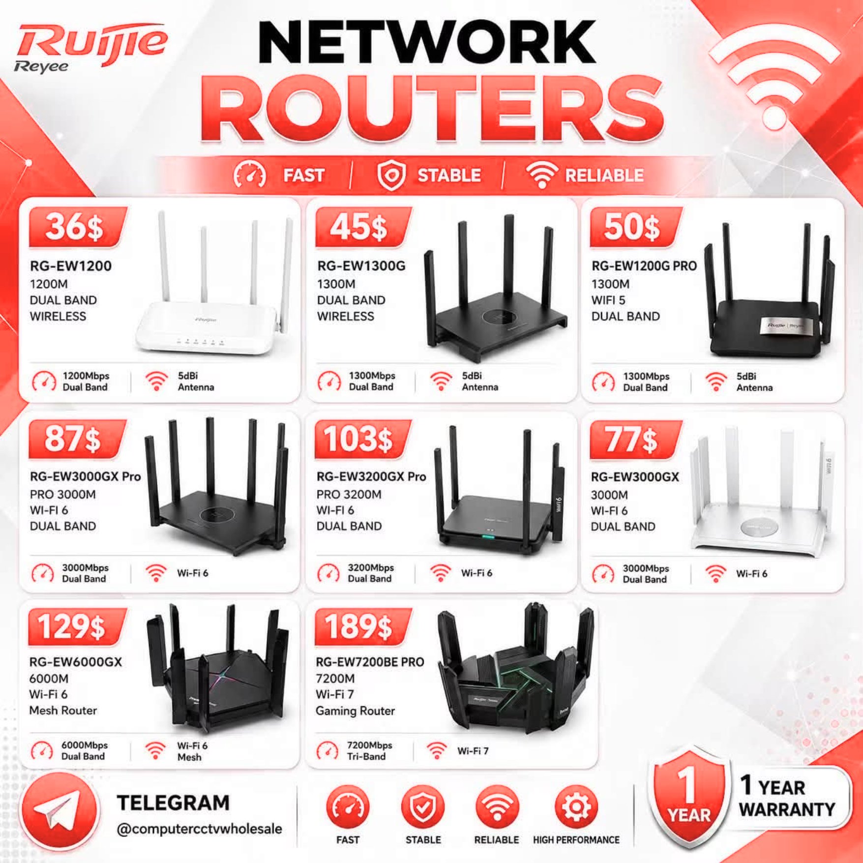 Computer and CCTV Wholesale Facebook ad: បោះដុំ & លក់រាយ Network Products គ្រប់ប្រភេទ