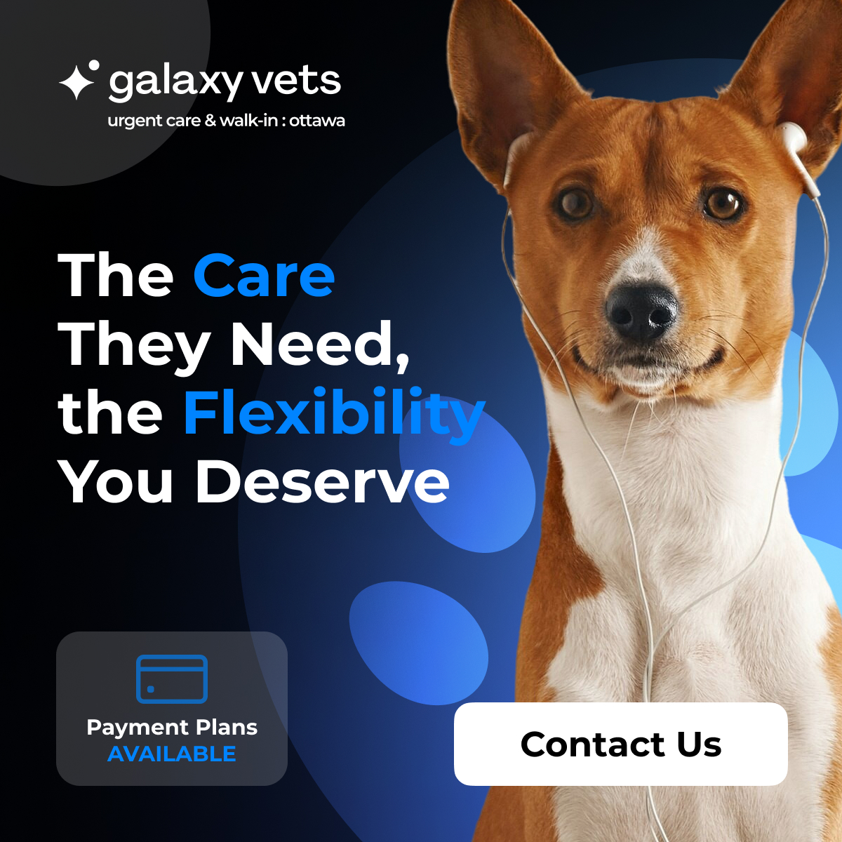 Galaxy Vets Urgent Care & Walk-in: Ottawa Facebook ad from Aug 5, 2026