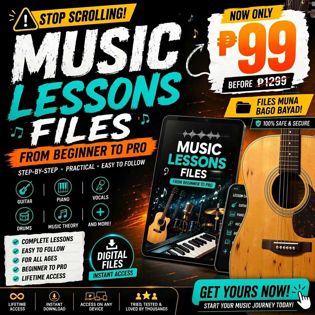 Music Lesson files Facebook ad