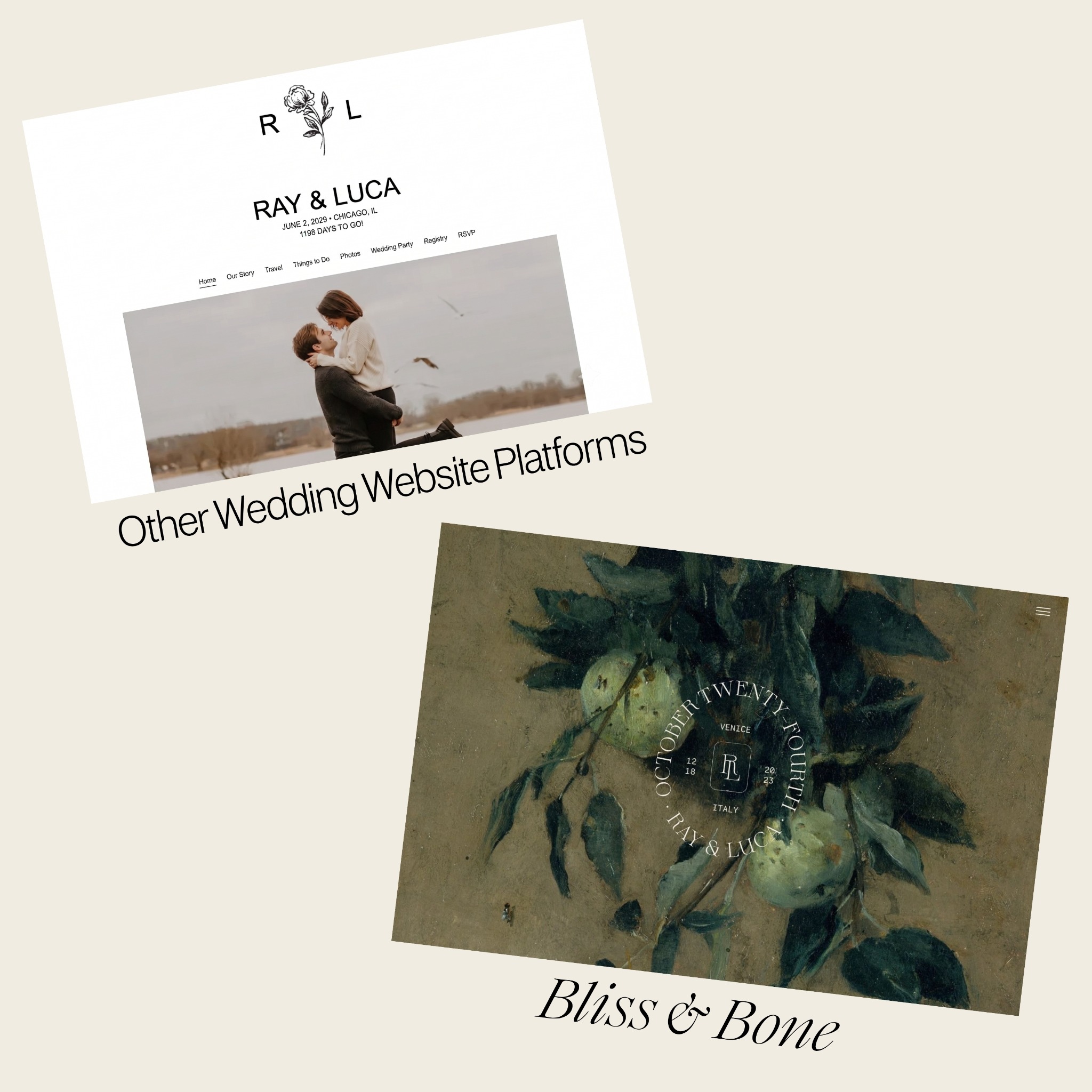Bliss & Bone Facebook ad: IF YOU’RE PLANNING A WEDDING & FEEL OVERWHELMED…
