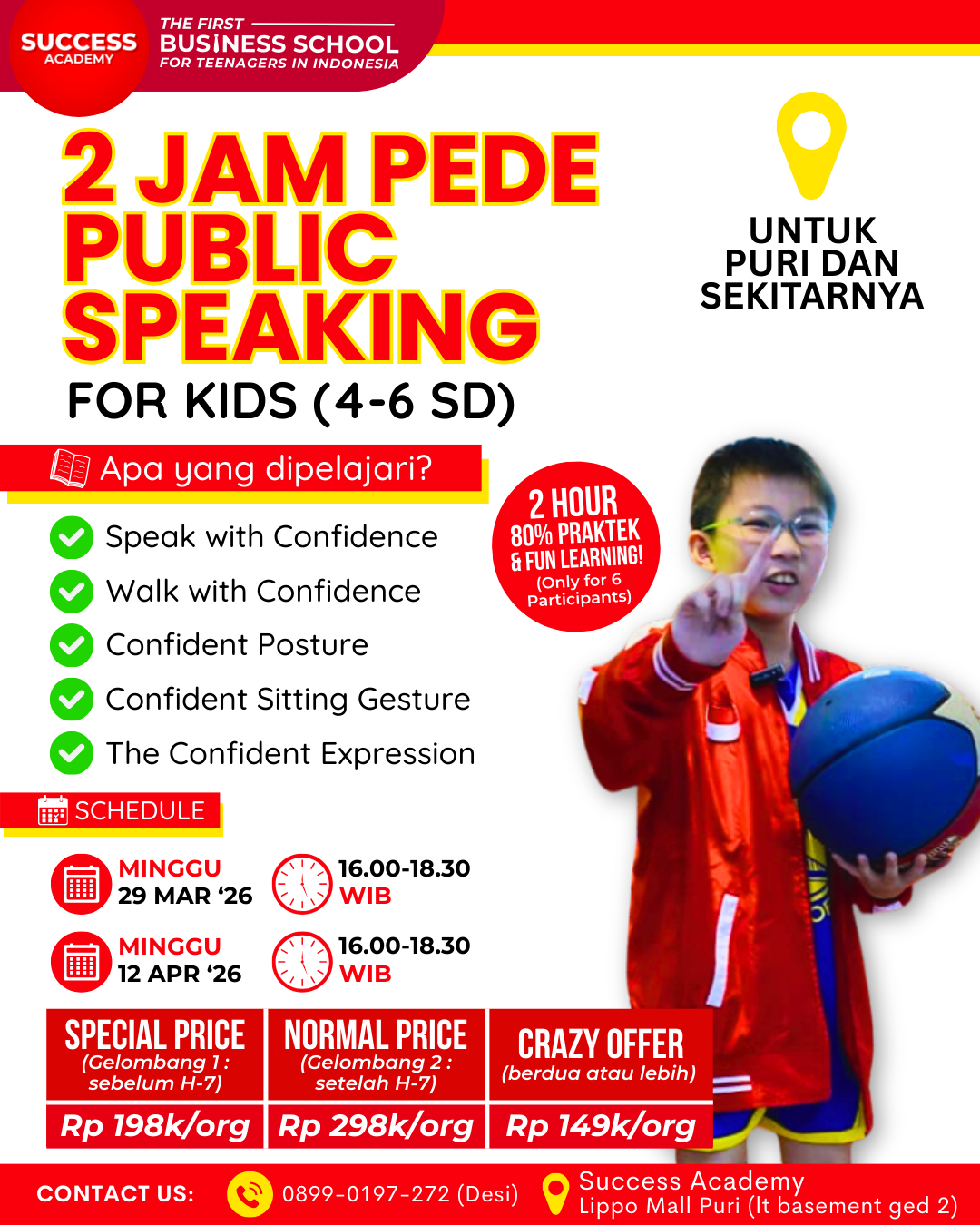 Success Academy RNA Facebook ad: JAGO PUBLIC SPEAKING