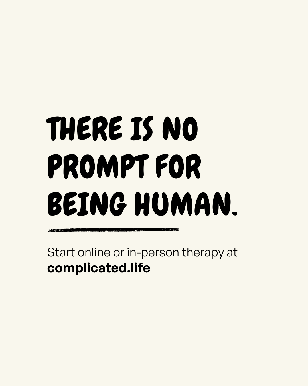 complicated.life Facebook ad: Therapy made simple.