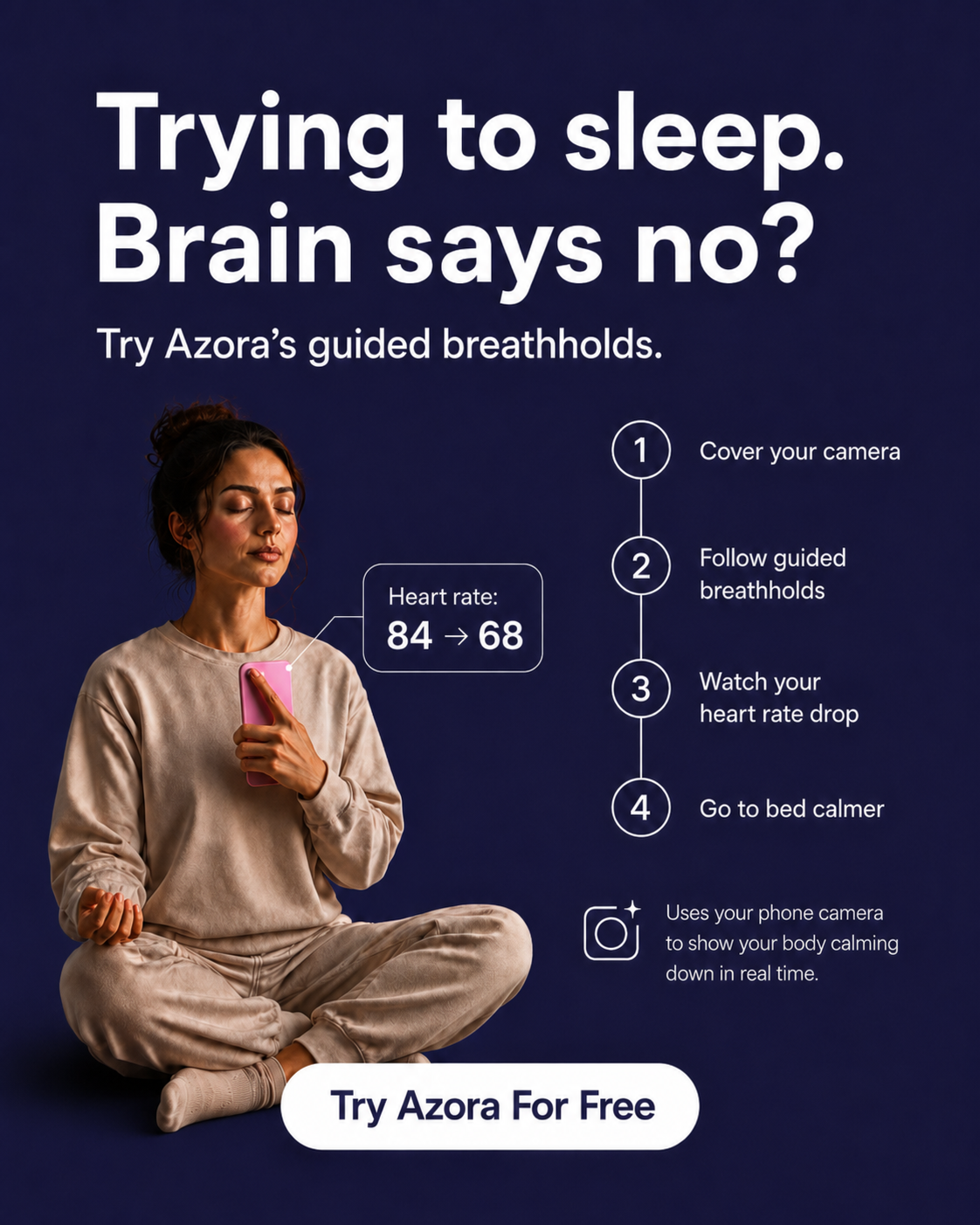 Azora Facebook ad: Calm your body before bed