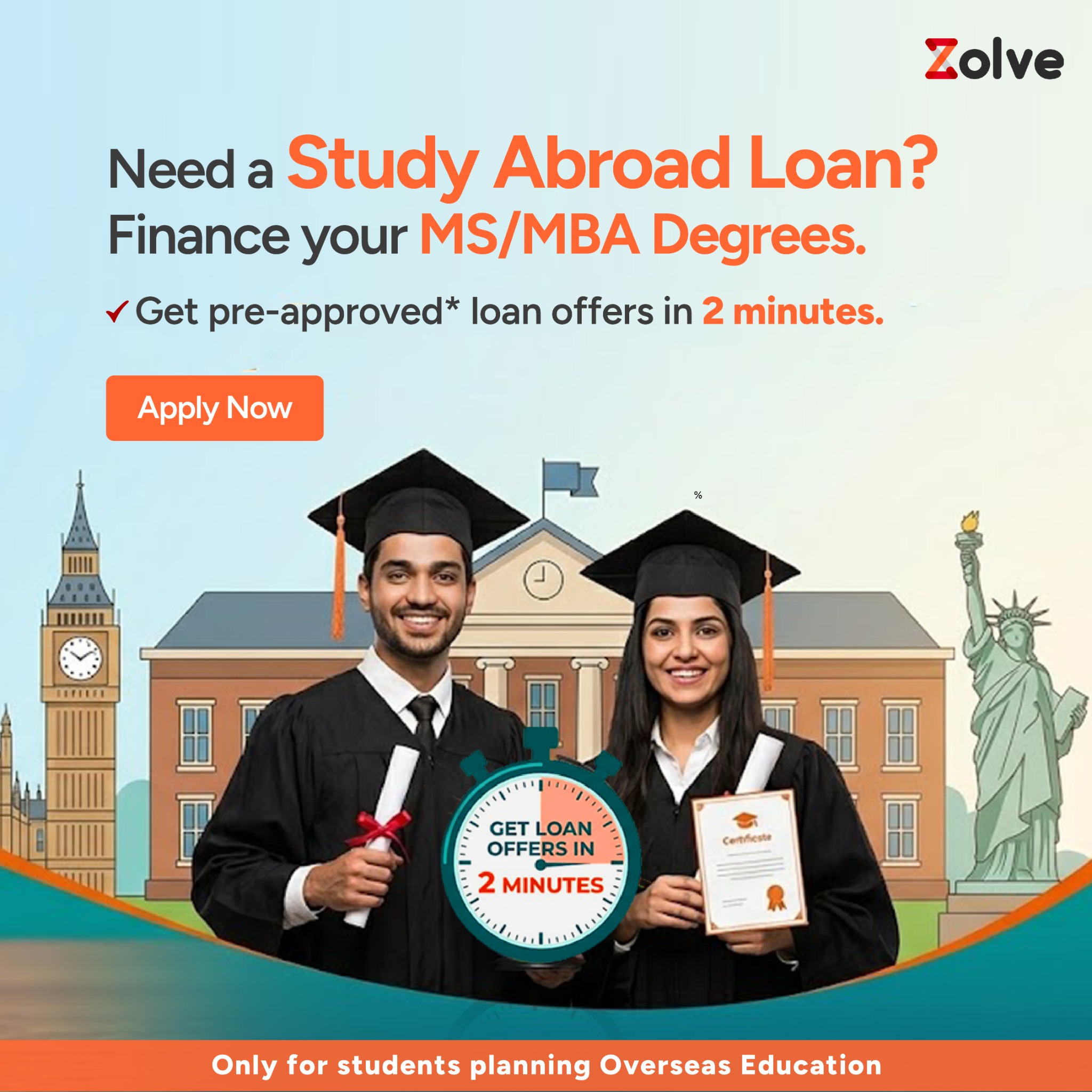 Zolve Facebook ad: Smart Loans for Big Dreams