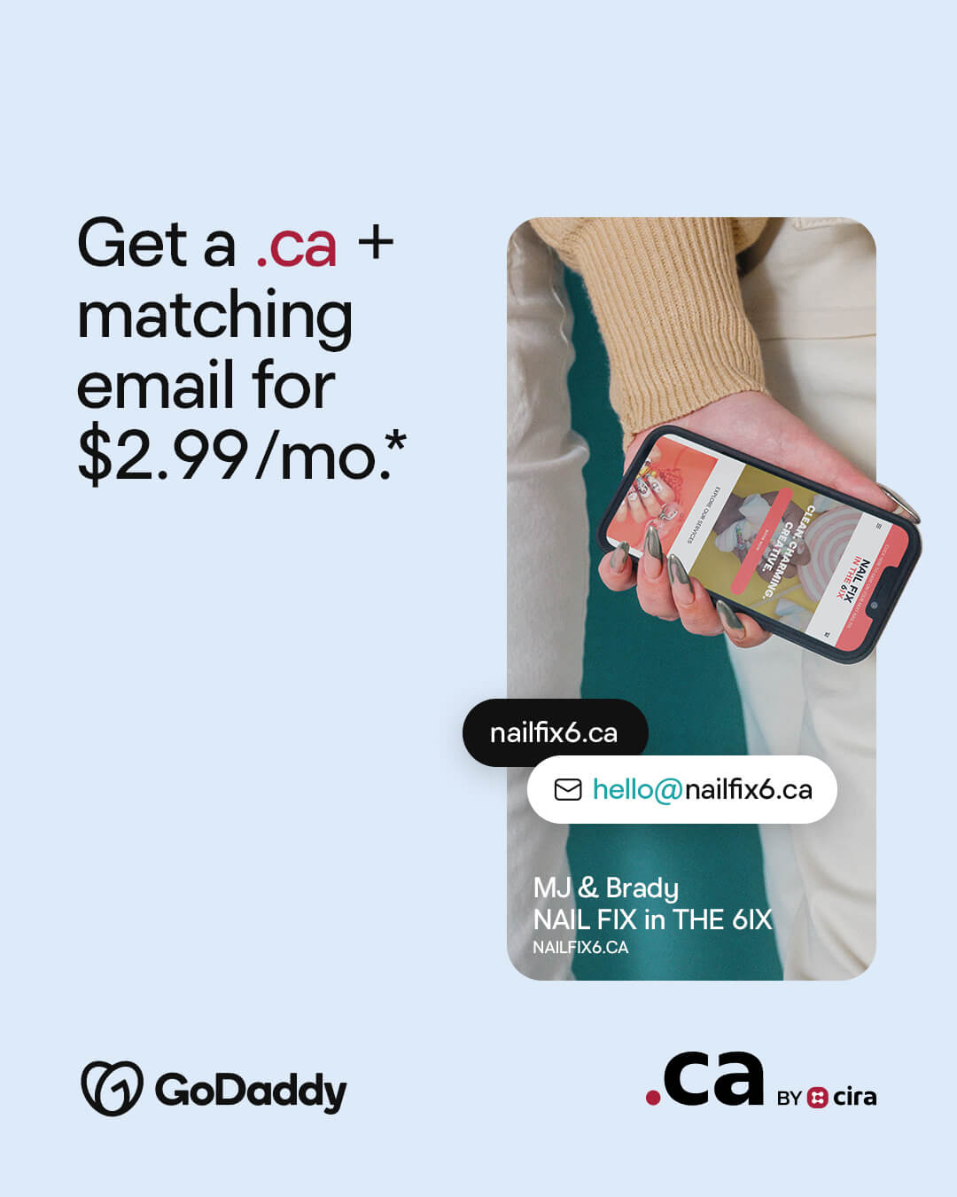 GoDaddy Facebook ad