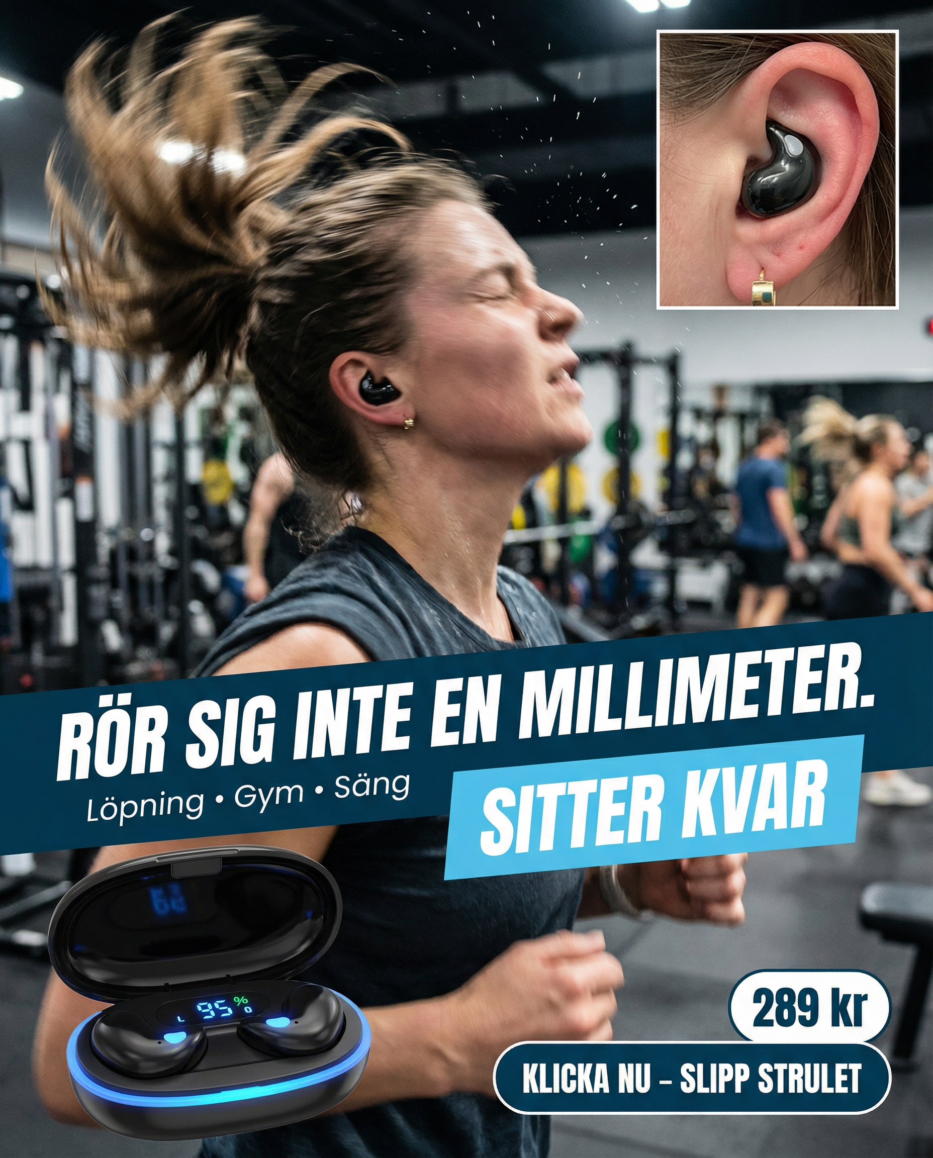 SleepPods Facebook ad: 50% NEDSATT PRIS + GRATIS FRAKT