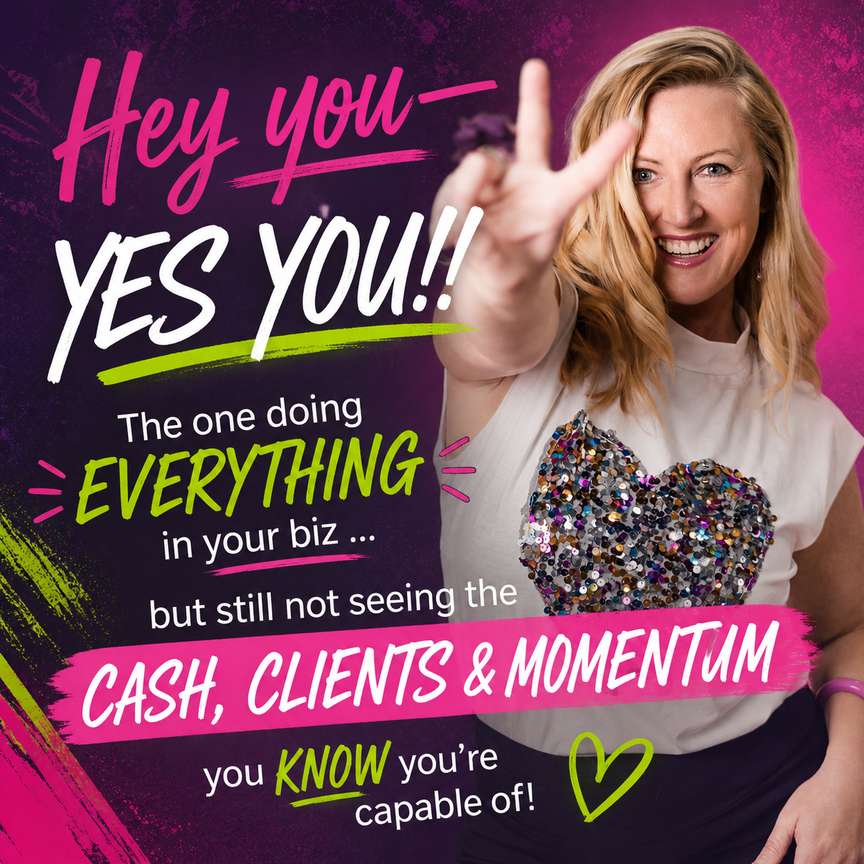 Elyse Falzone - Spiritual Sage for Women In Business Facebook ad from May 4, 2026
