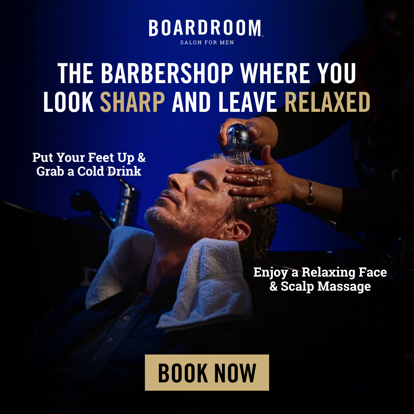 Boardroom Salon For Men Facebook ad from Mar 4, 2026