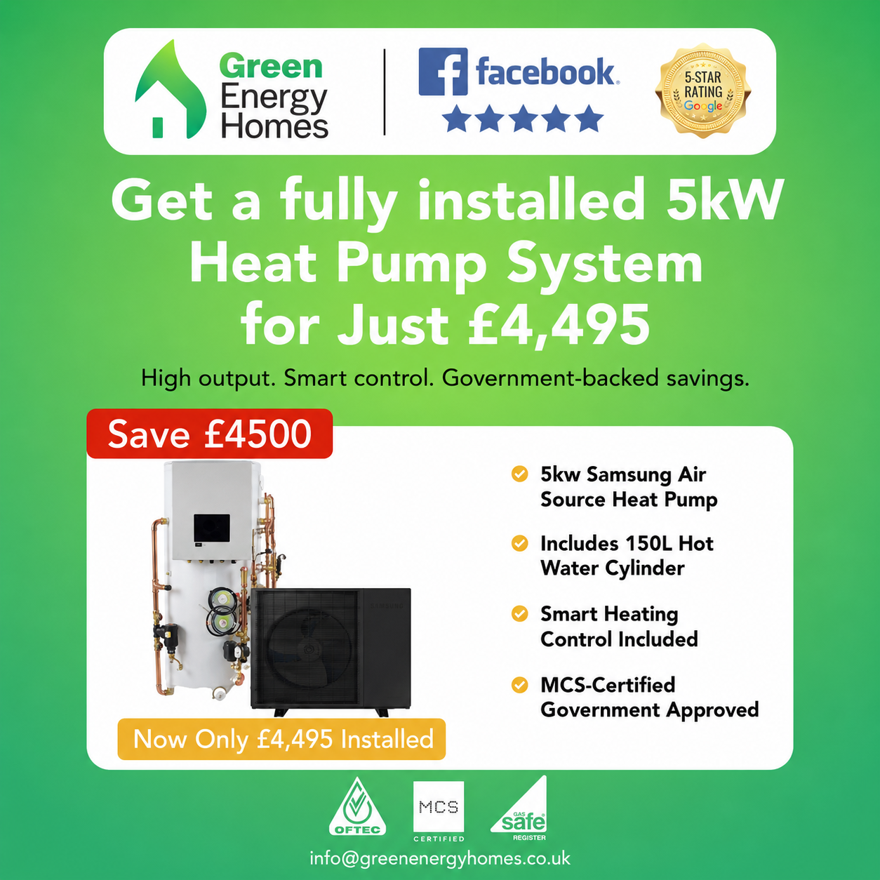 Green Energy Homes Facebook ad