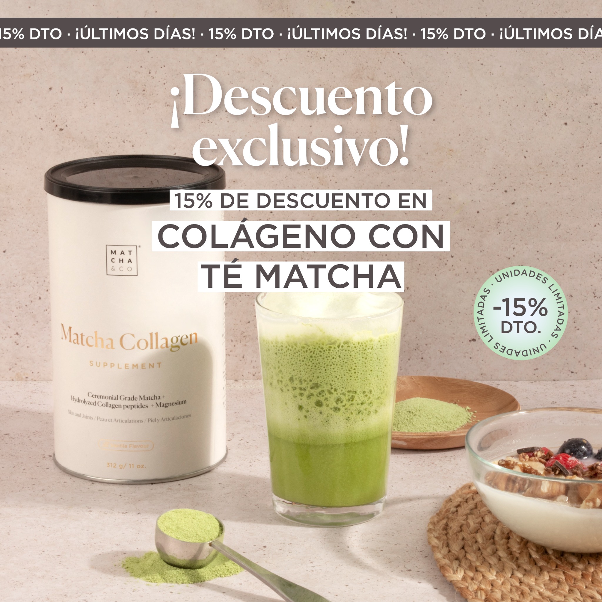 Matcha & CO Facebook ad: El colágeno con Matcha es