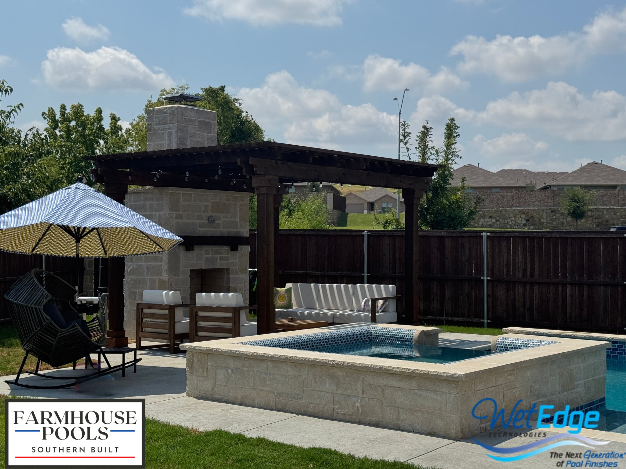 Farmhouse Pools Facebook ad: Dreaming of the perfect backyard pool in Parker…