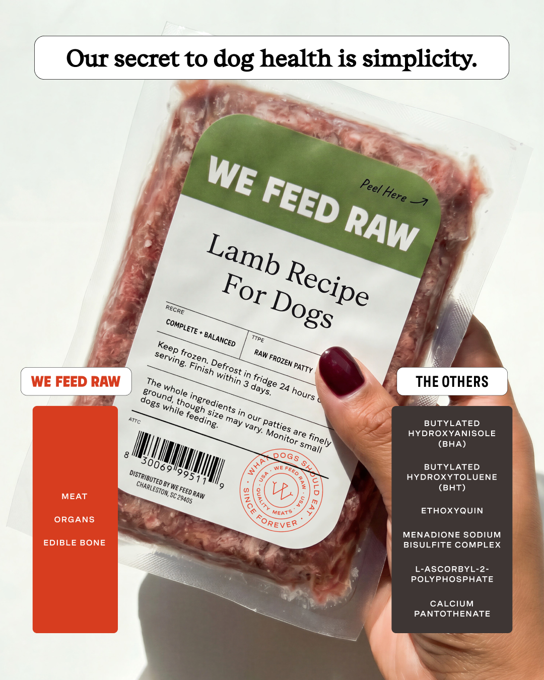 We Feed Raw Facebook ad