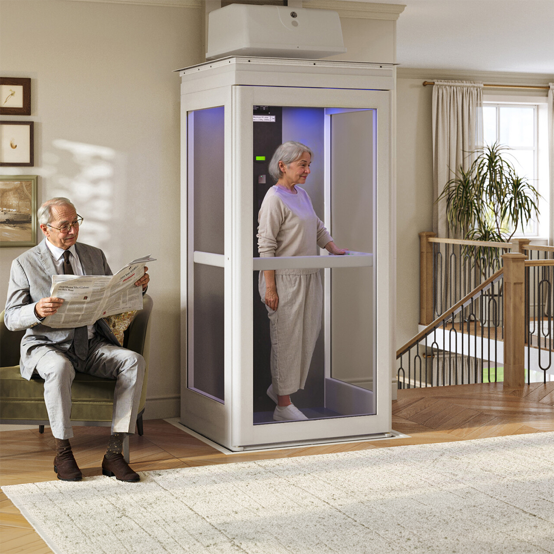 DMV Elevators Facebook ad: Your Home. Elevated.