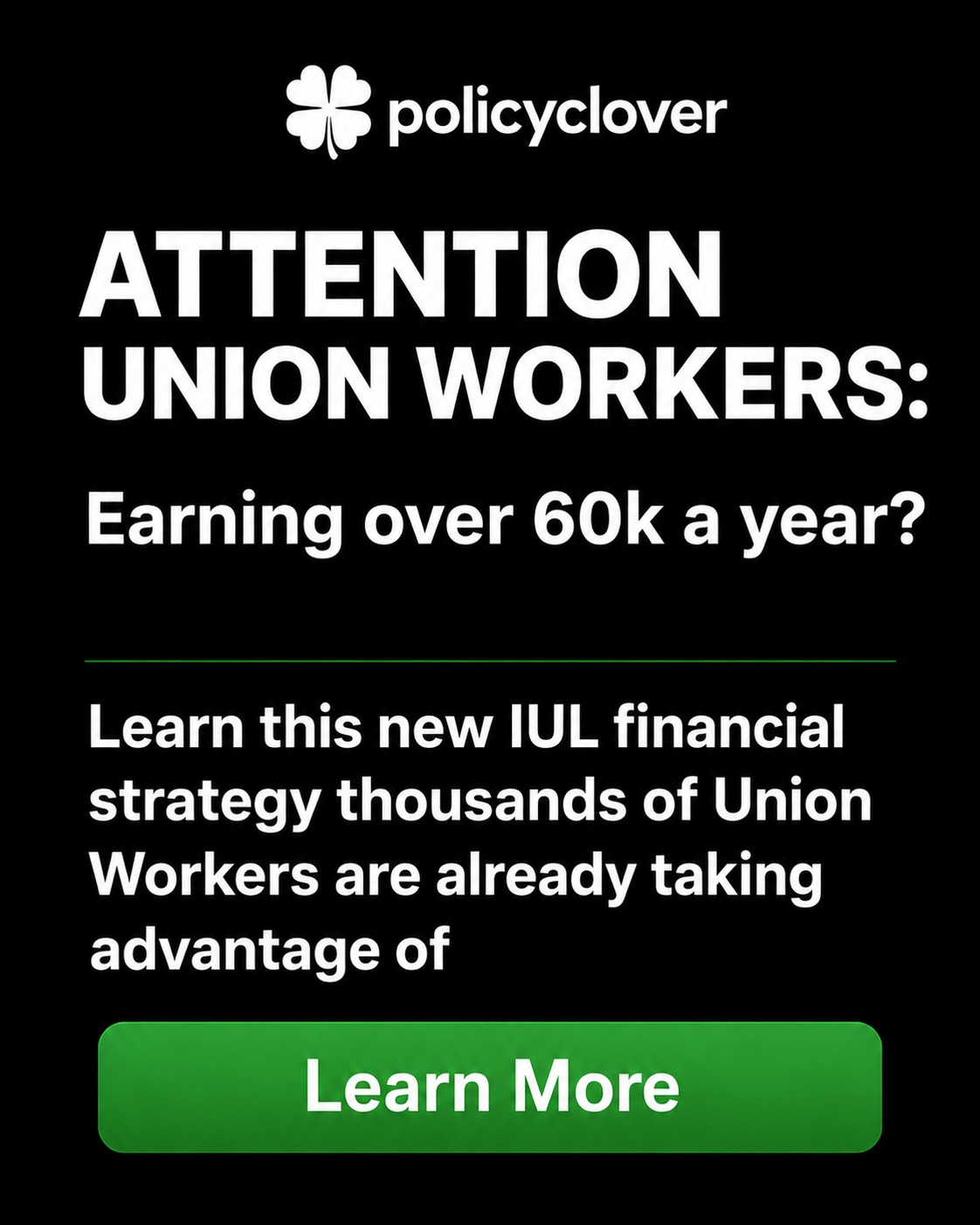 PolicyClover Facebook ad