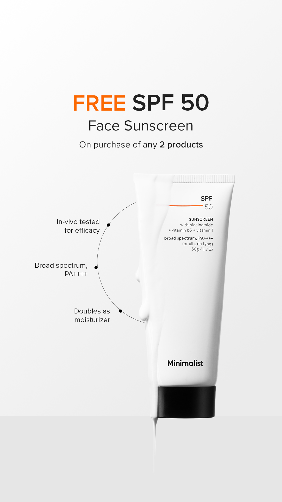 Minimalistinc Facebook ad