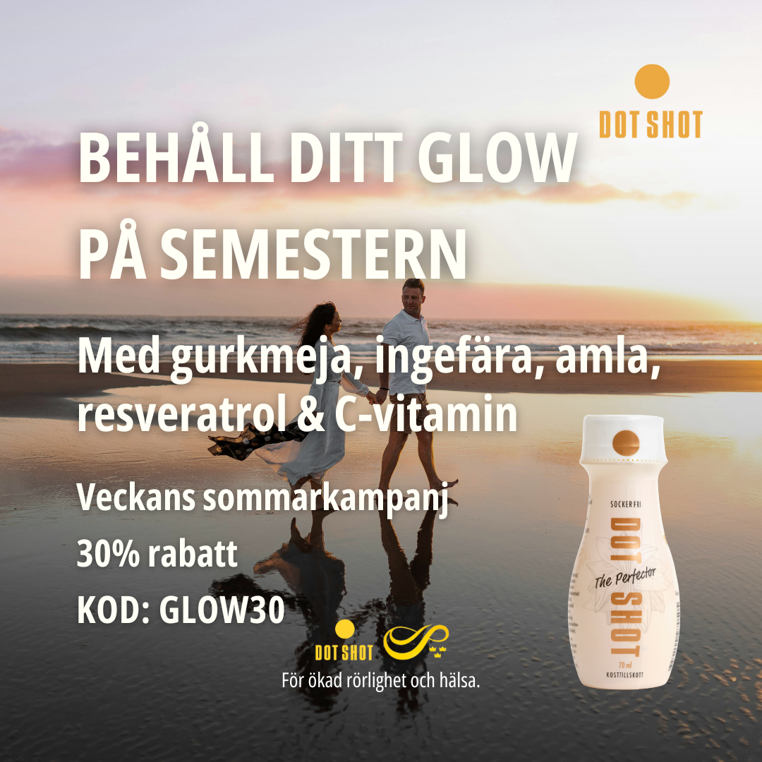 Dot Shot Facebook ad: Behåll ditt glow på semestern