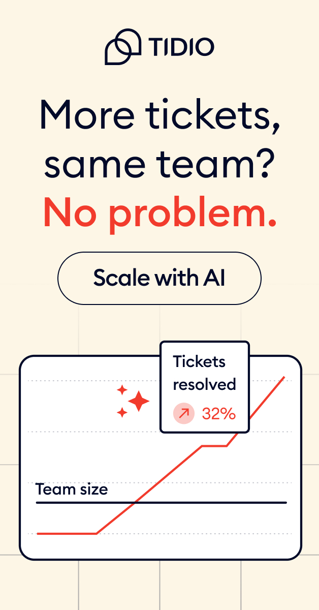Tidio Facebook ad: Ready to Automate Customer Support-Without Compromise?