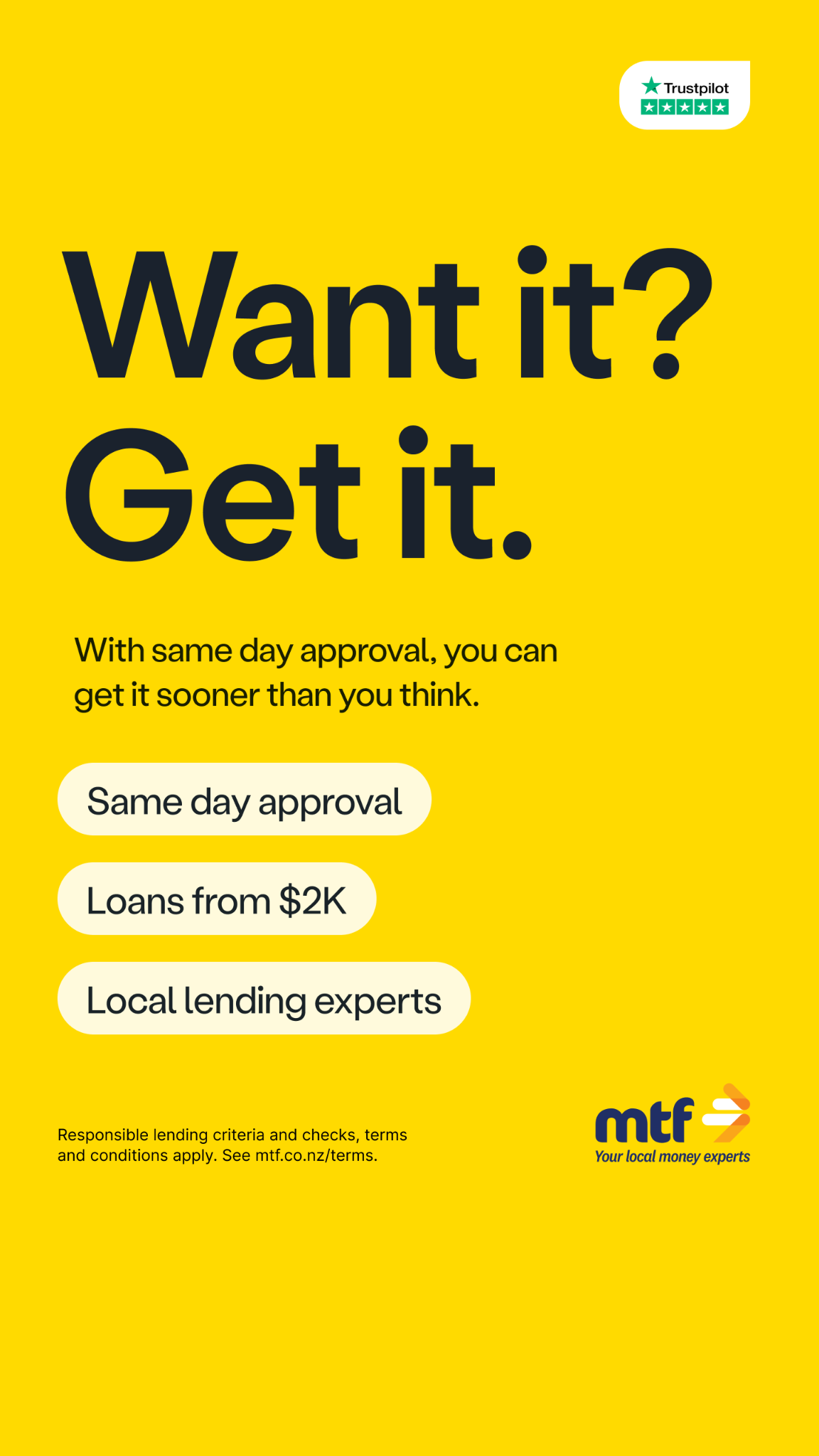MTF Finance Facebook ad