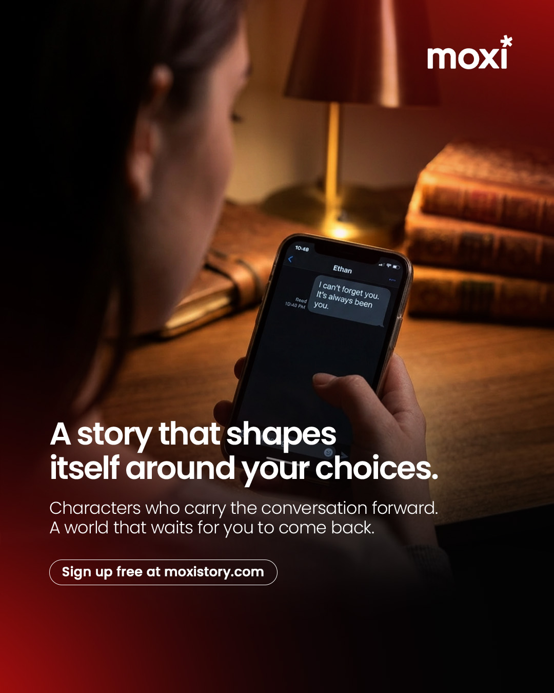 Moxi Story Facebook ad: A story that remembers you